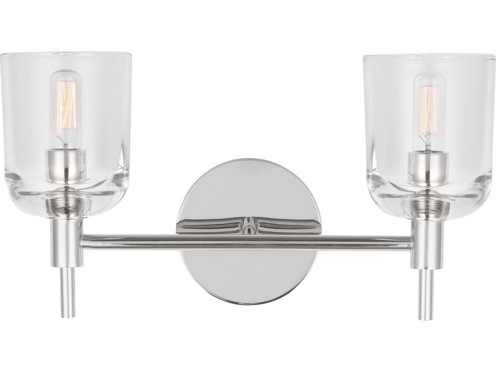 Visual Comfort Studio Hartley 1-Light Polished Nickel Vanity Light