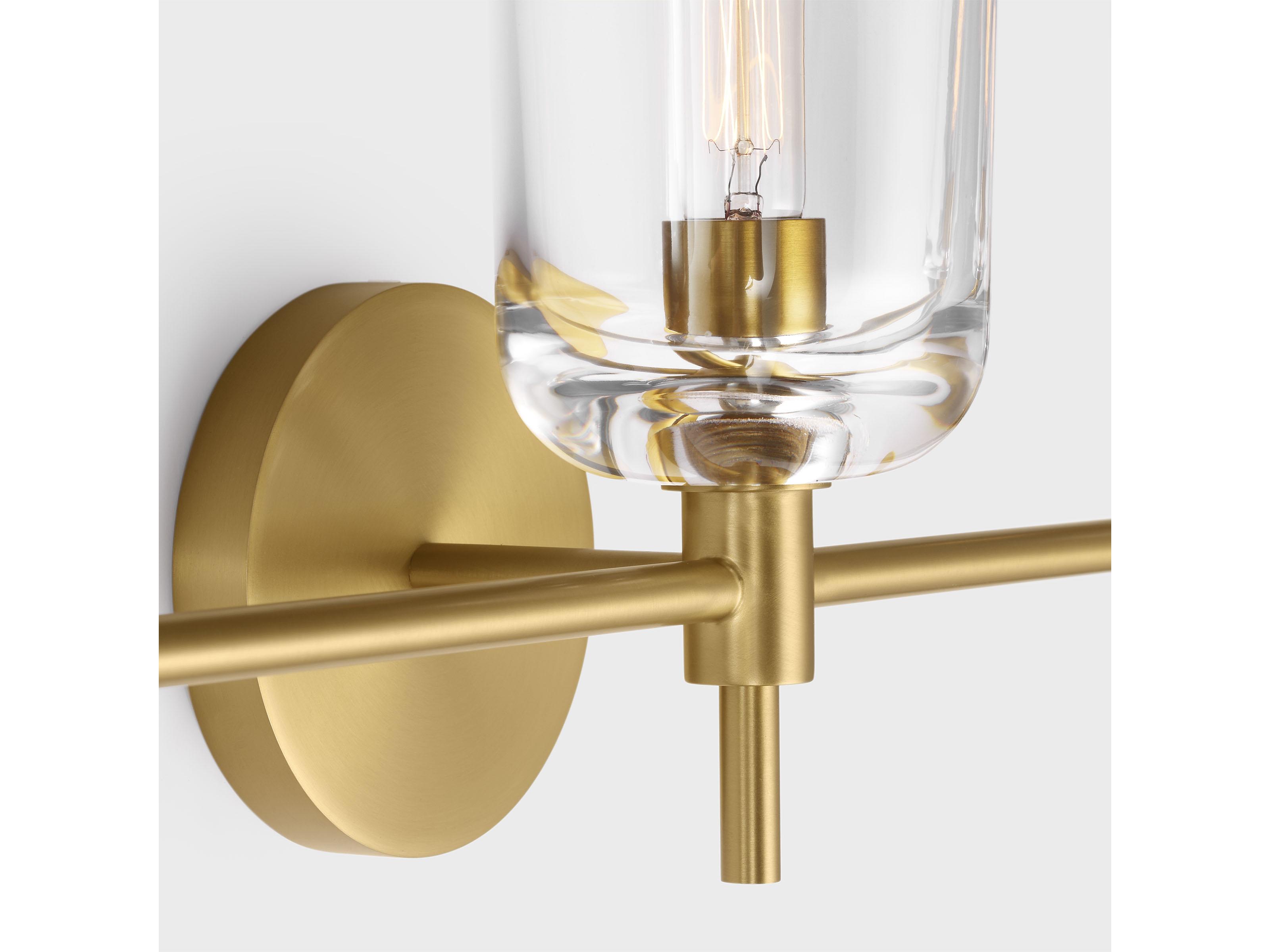 Visual Comfort Studio Hartley 3-Light Burnished Brass Vanity Light
