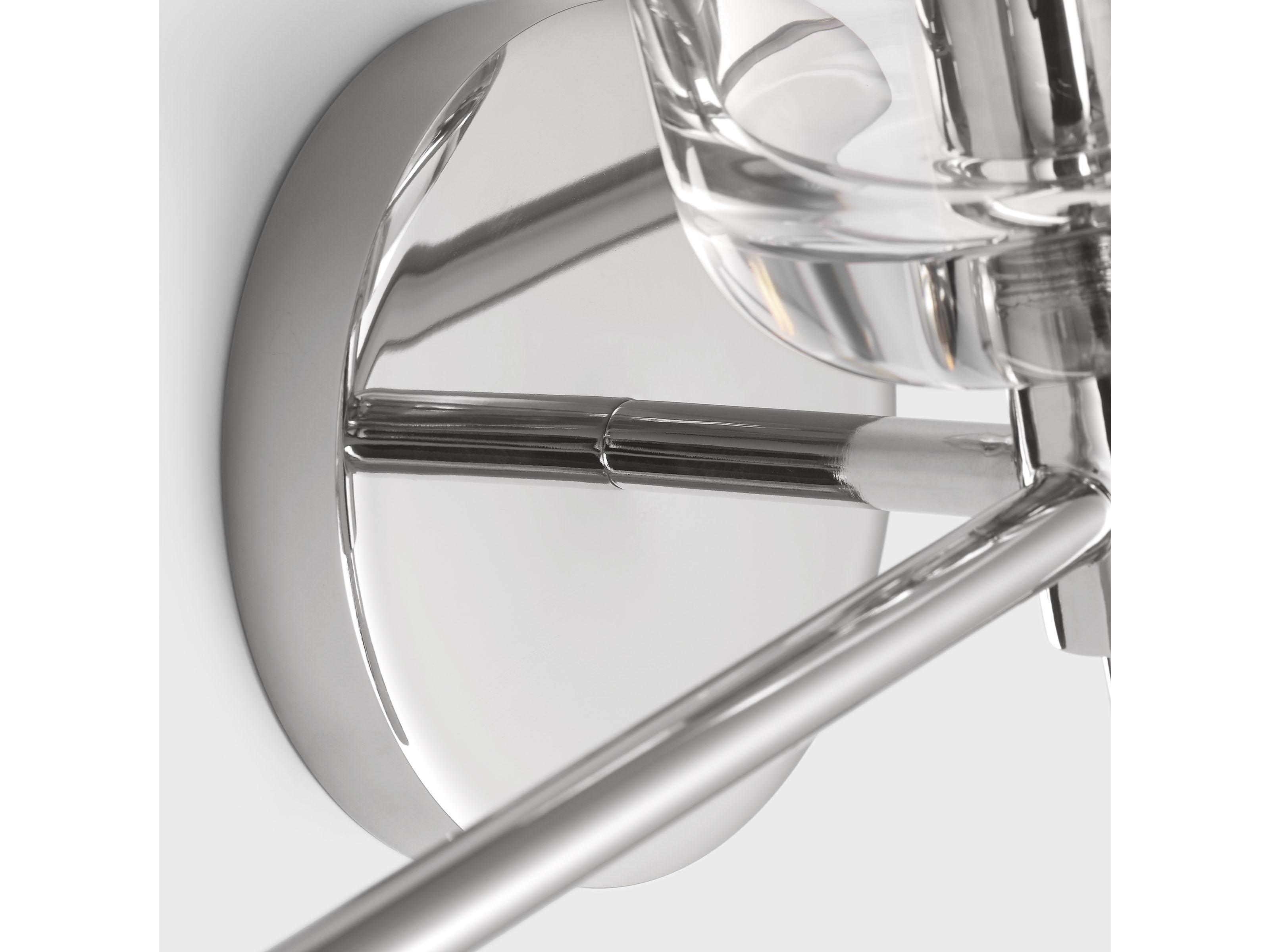 Visual Comfort Studio Hartley 3-Light Polished Nickel Vanity Light