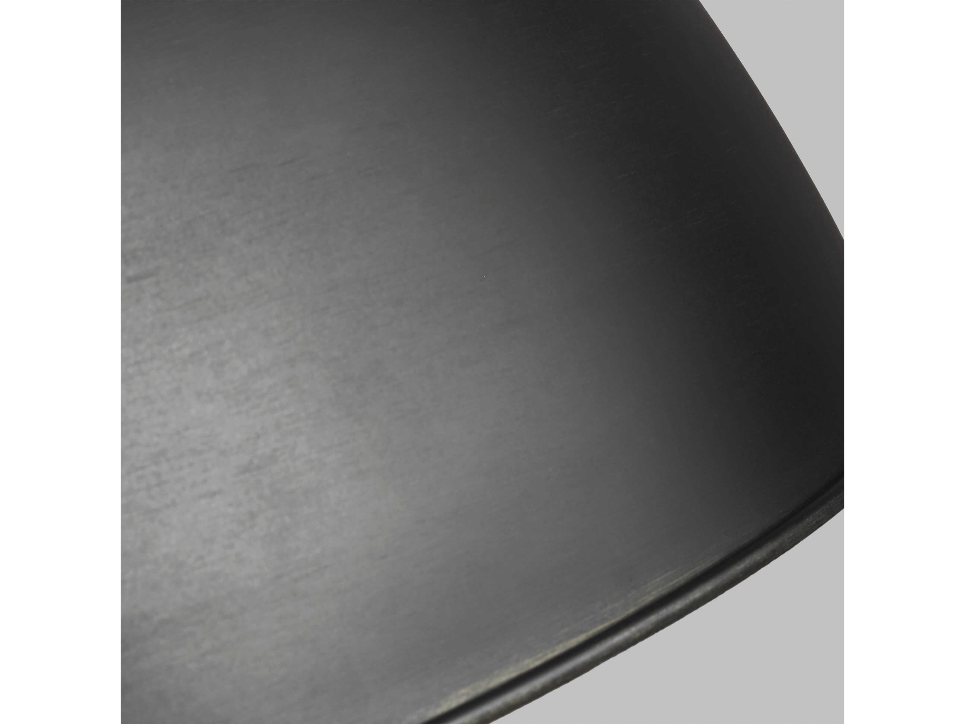 Visual Comfort Studio Logan 1-Light Aged Iron Black Dome Pendant