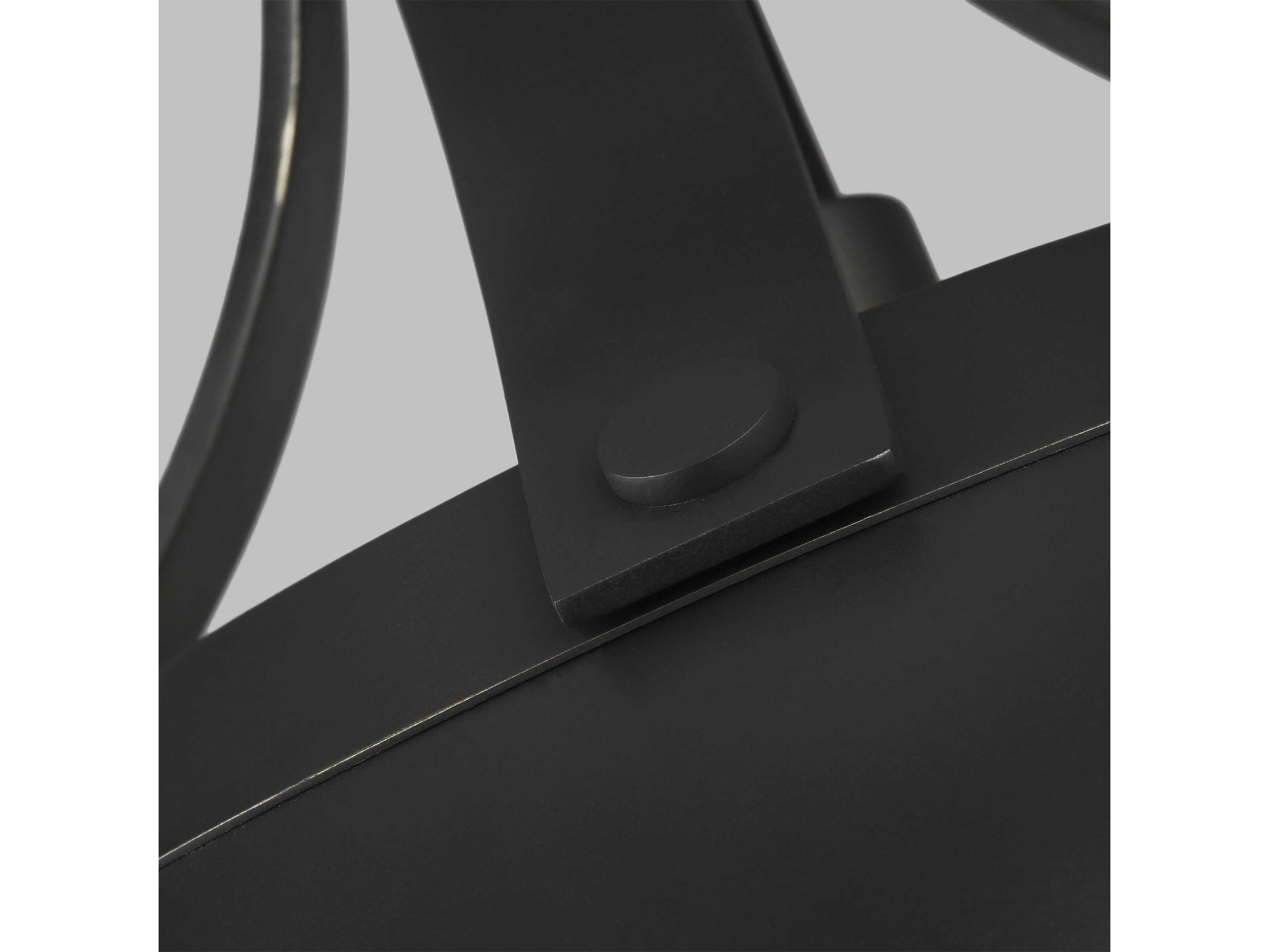 Visual Comfort Studio Logan 1-Light Aged Iron Black Dome Pendant