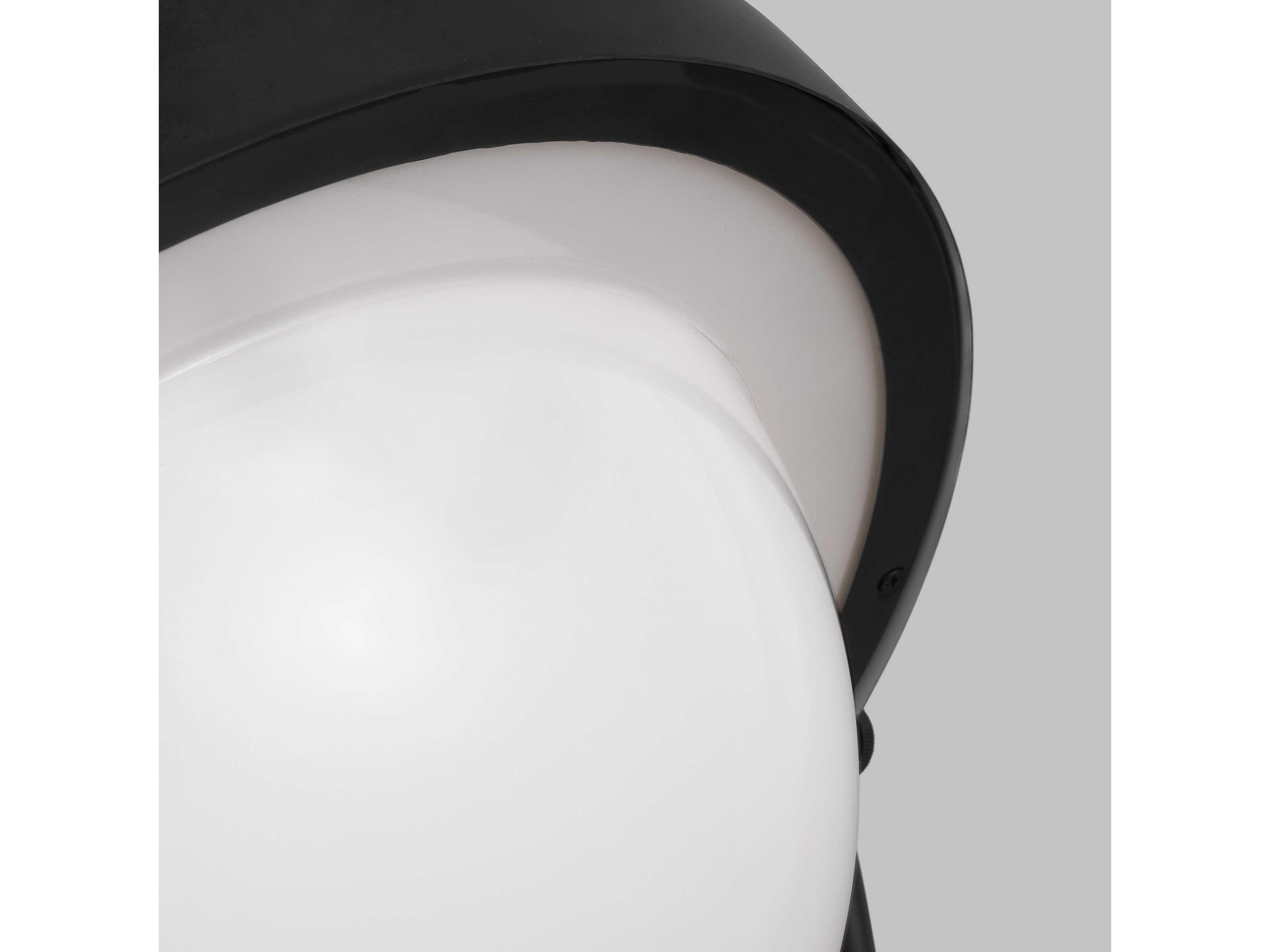 Visual Comfort Studio Bacall 1-Light Aged Iron Black Dome Globe Pendant