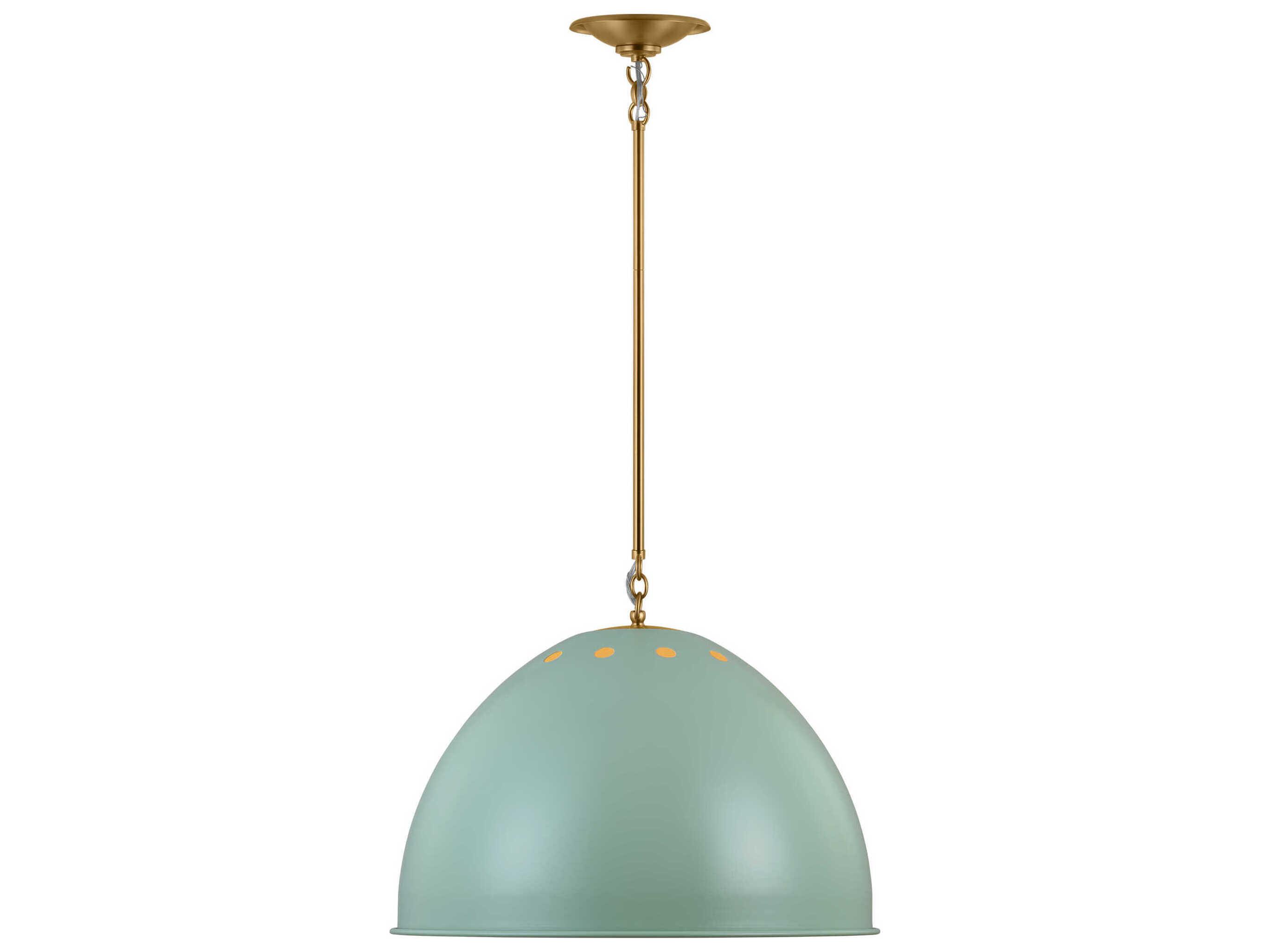 Visual Comfort Studio Robbie 1-Light Eucalyptus Green Dome Pendant