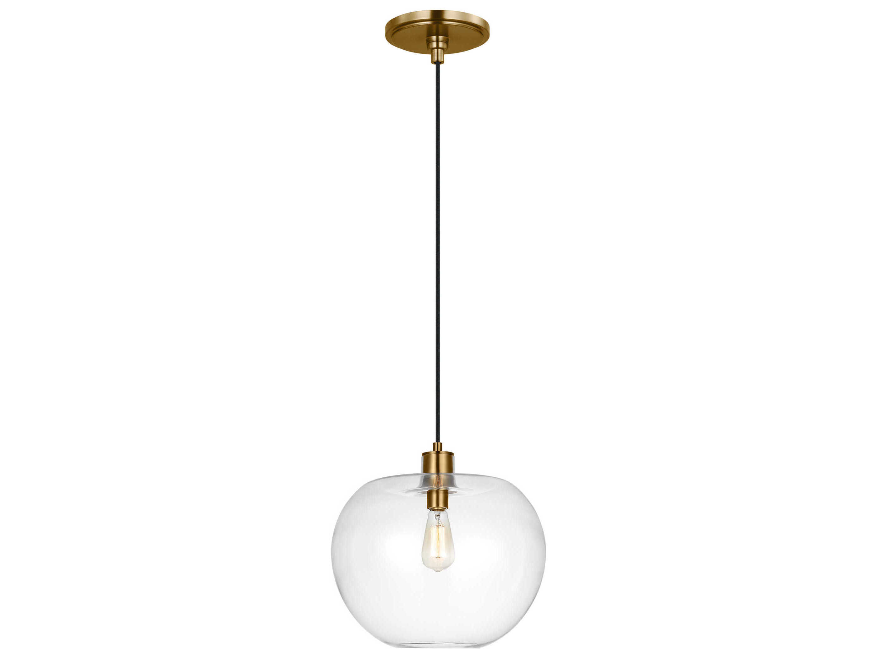 Visual Comfort Studio Mela 1-Light Burnished Brass Pendant