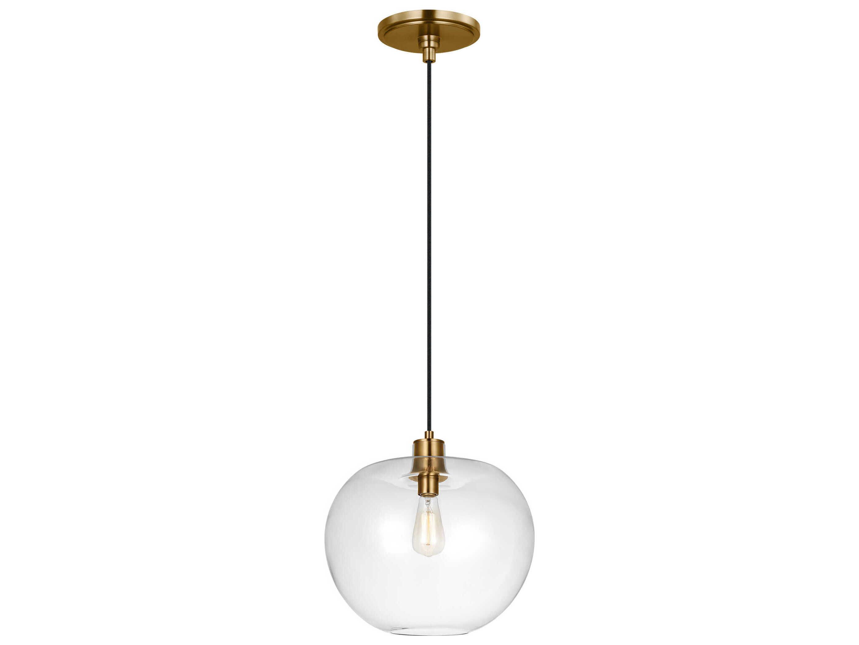 Visual Comfort Studio Mela 1-Light Burnished Brass Pendant