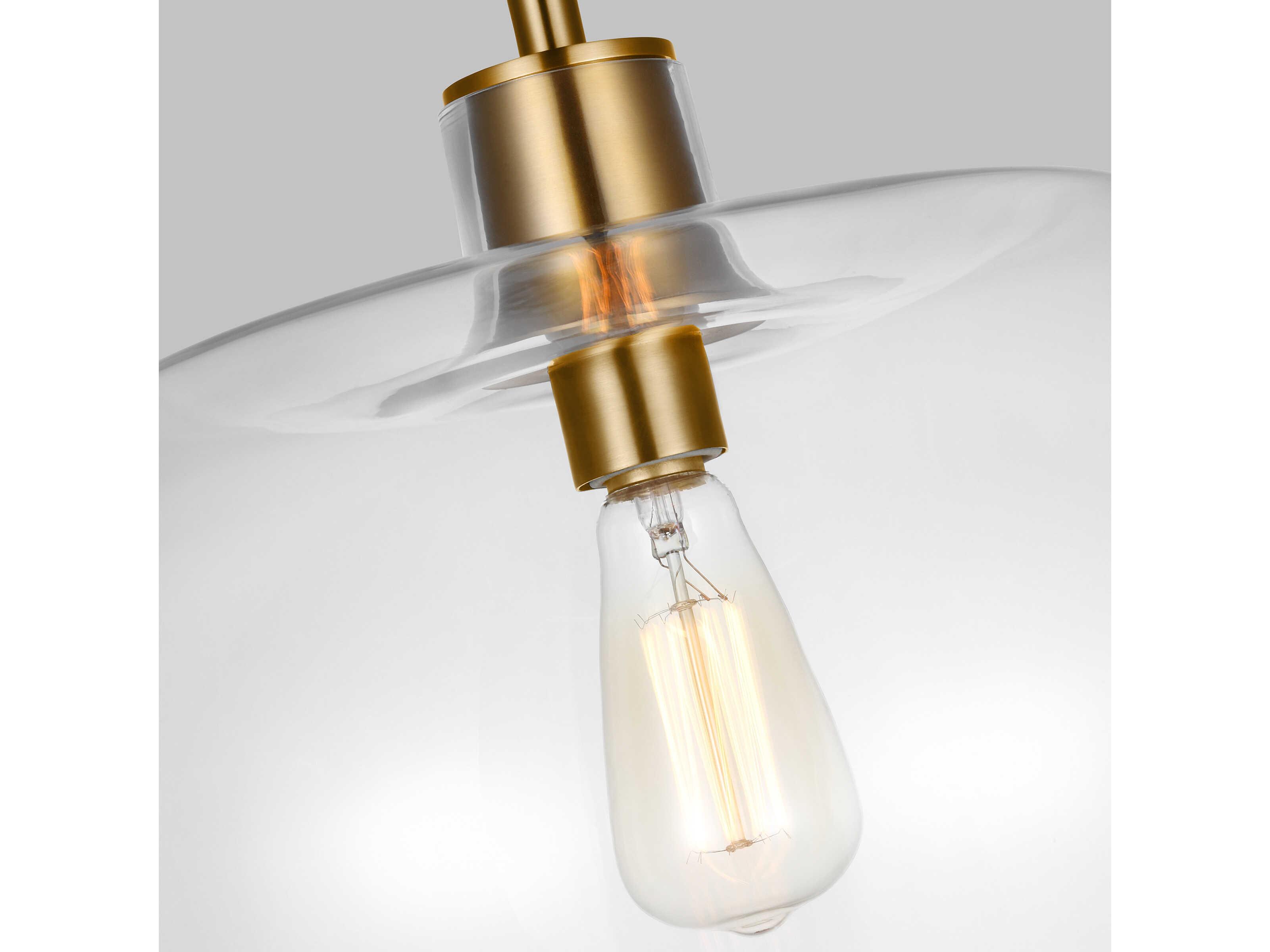 Visual Comfort Studio Mela 1-Light Burnished Brass Pendant