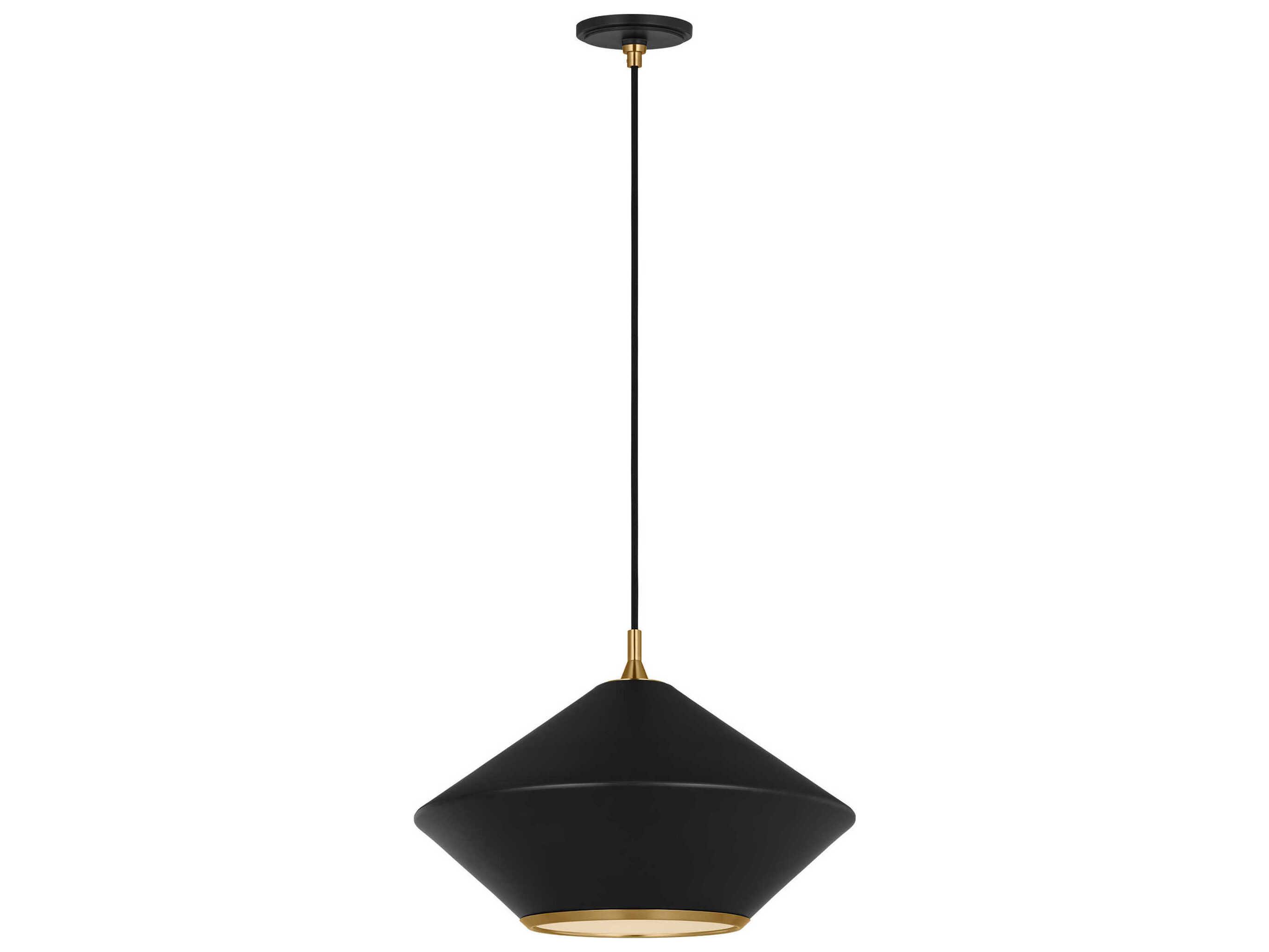 Visual Comfort Studio Stanza 1-Light Midnight Black Pendant