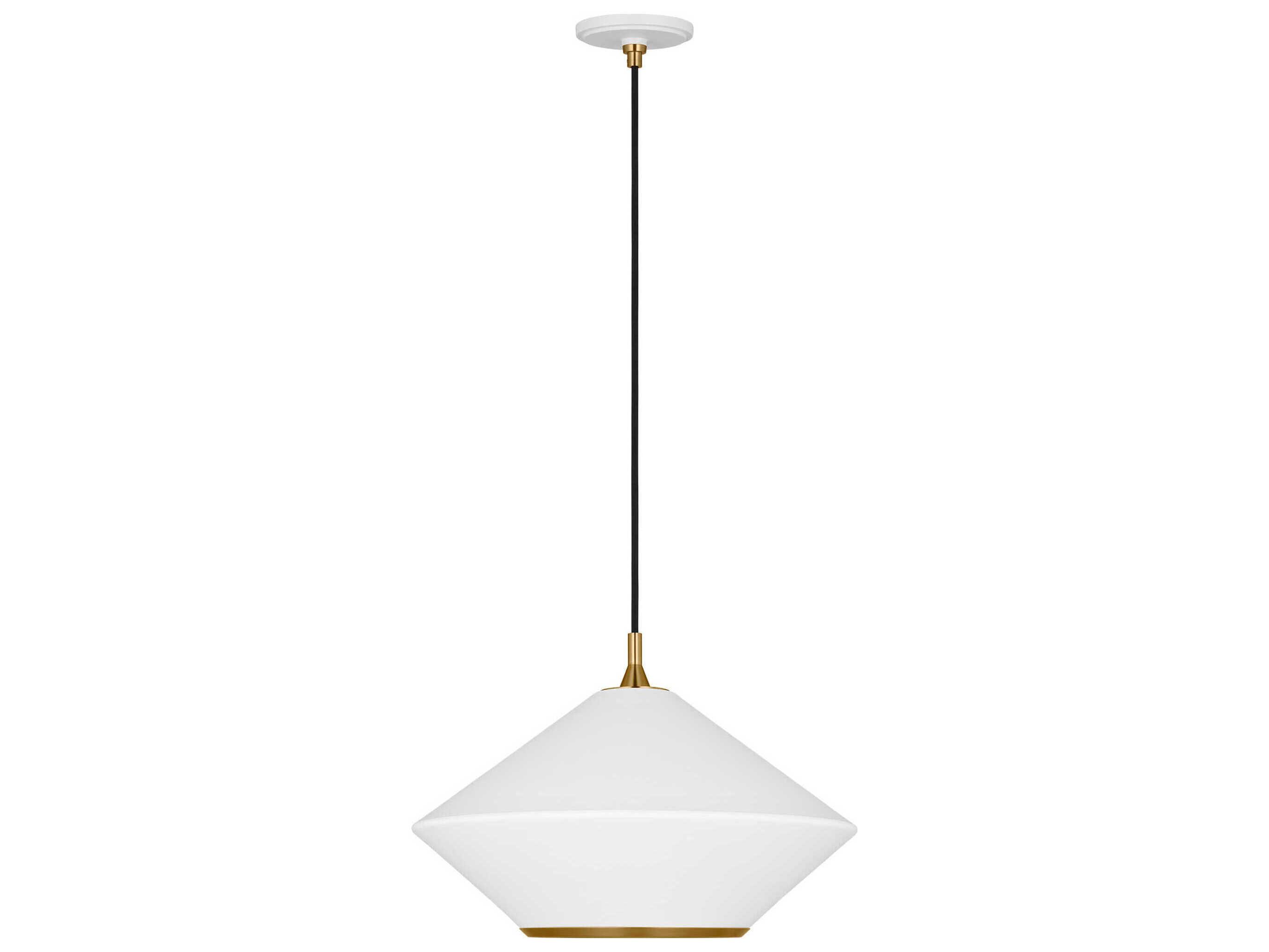 Visual Comfort Studio Stanza 1-Light Matte White Pendant