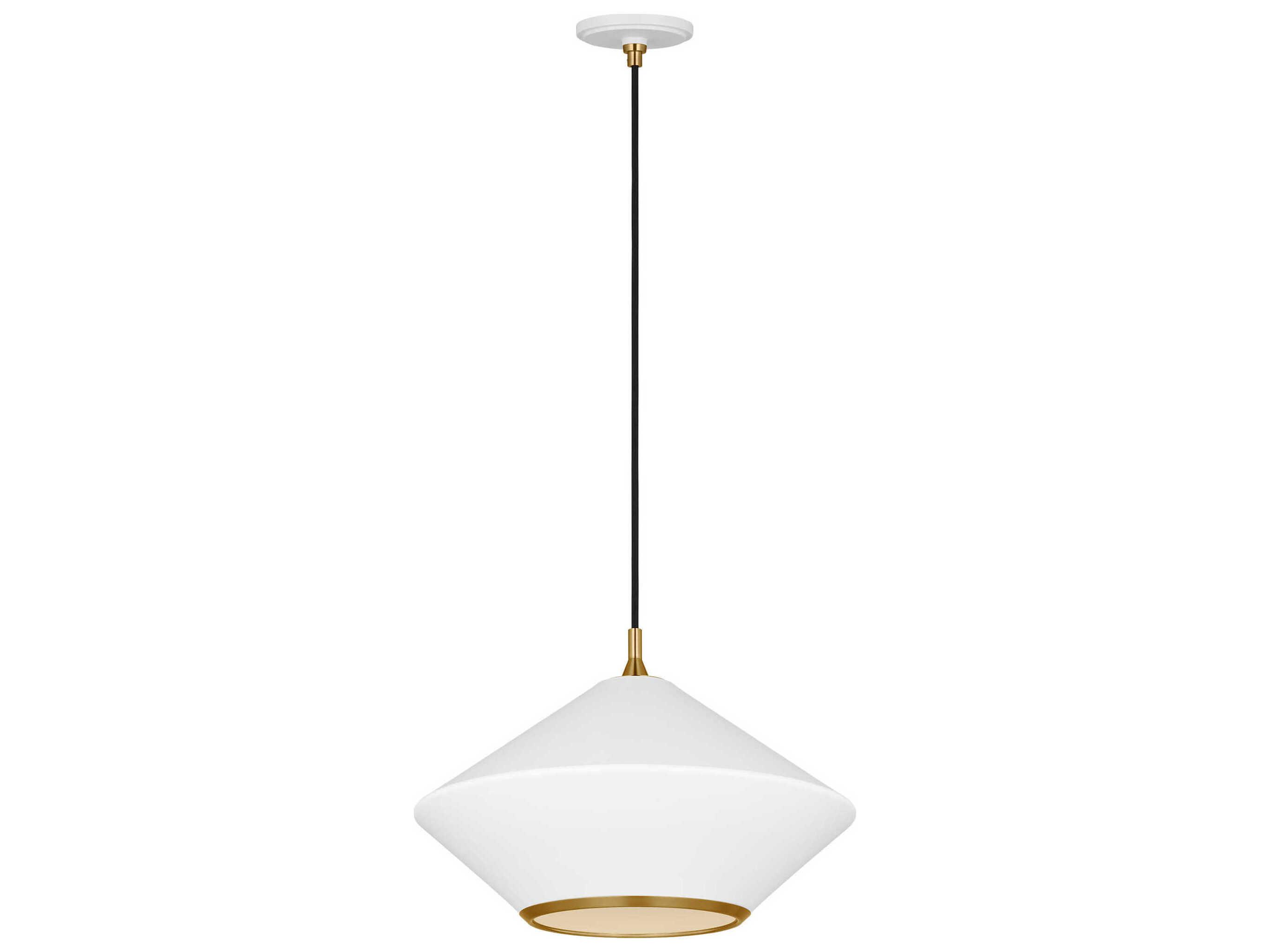 Visual Comfort Studio Stanza 1-Light Matte White Pendant