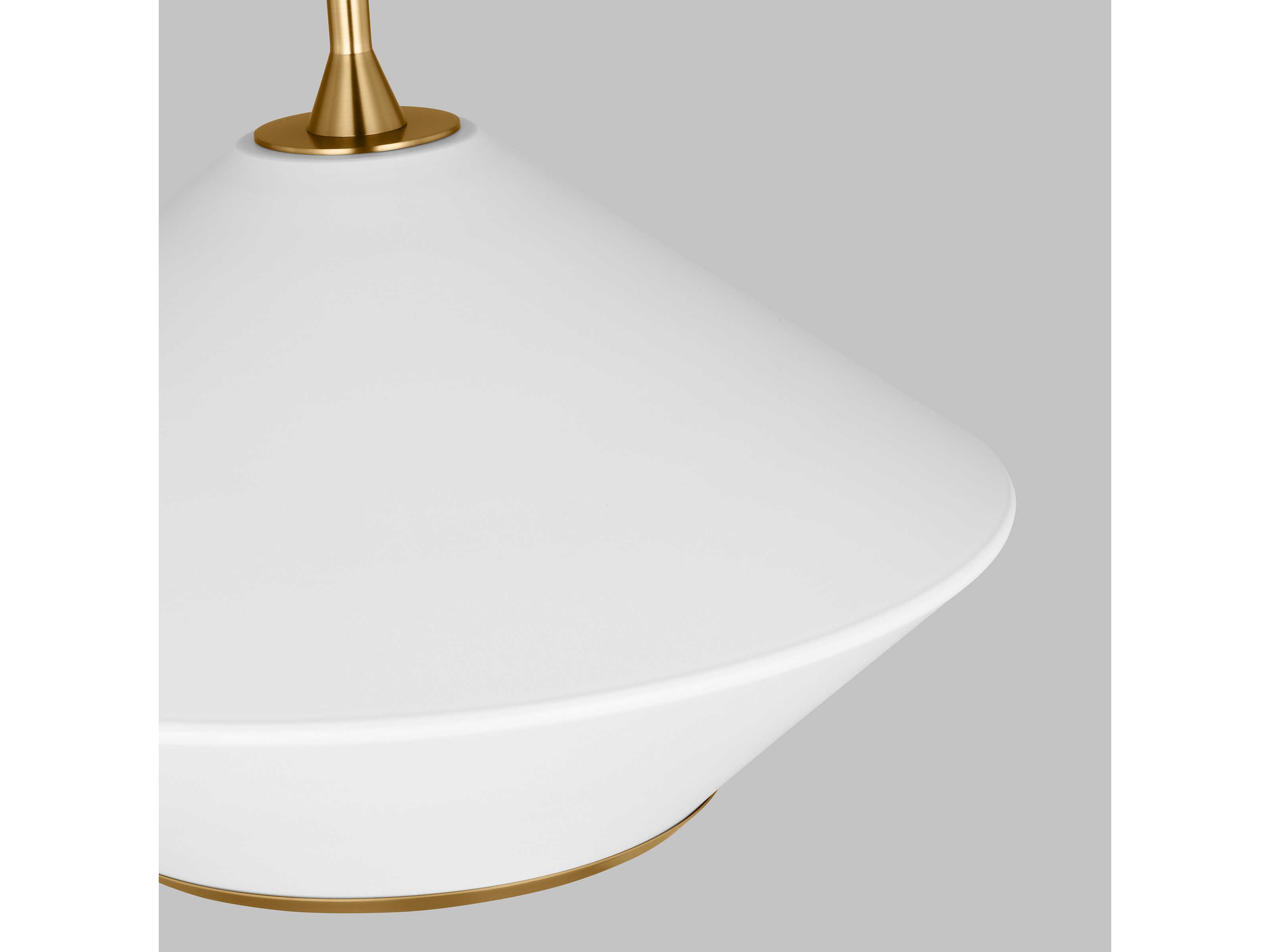 Visual Comfort Studio Stanza 1-Light Matte White Pendant