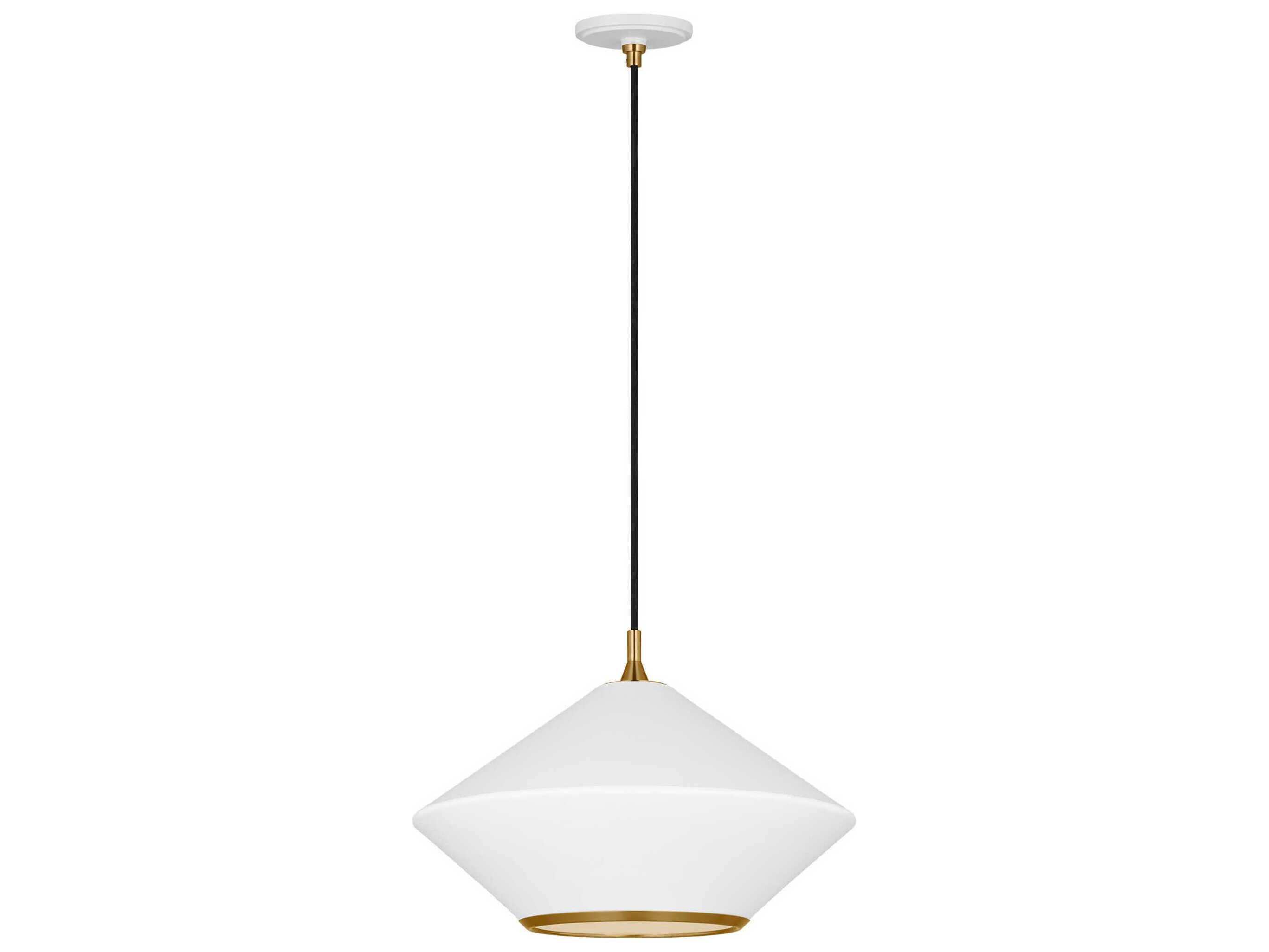 Visual Comfort Studio Stanza 1-Light Matte White Pendant