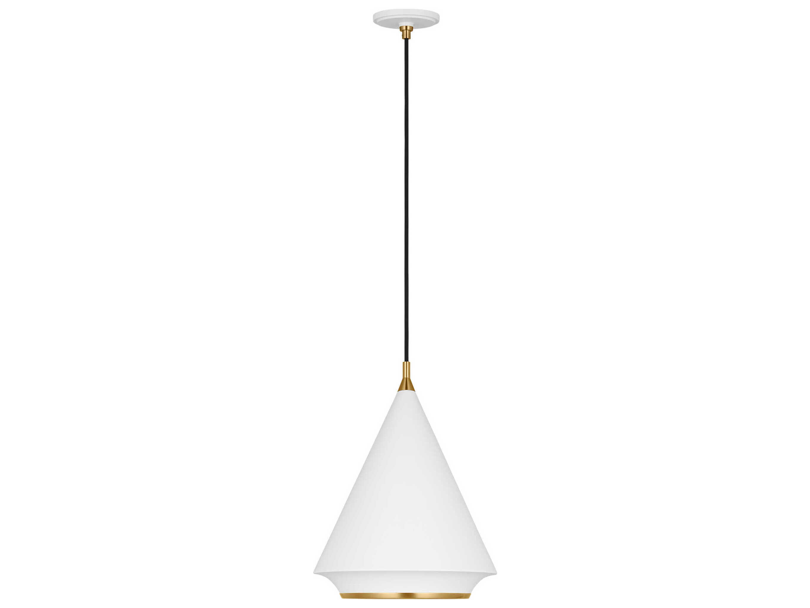 Visual Comfort Studio Stanza 1-Light Matte White Pendant