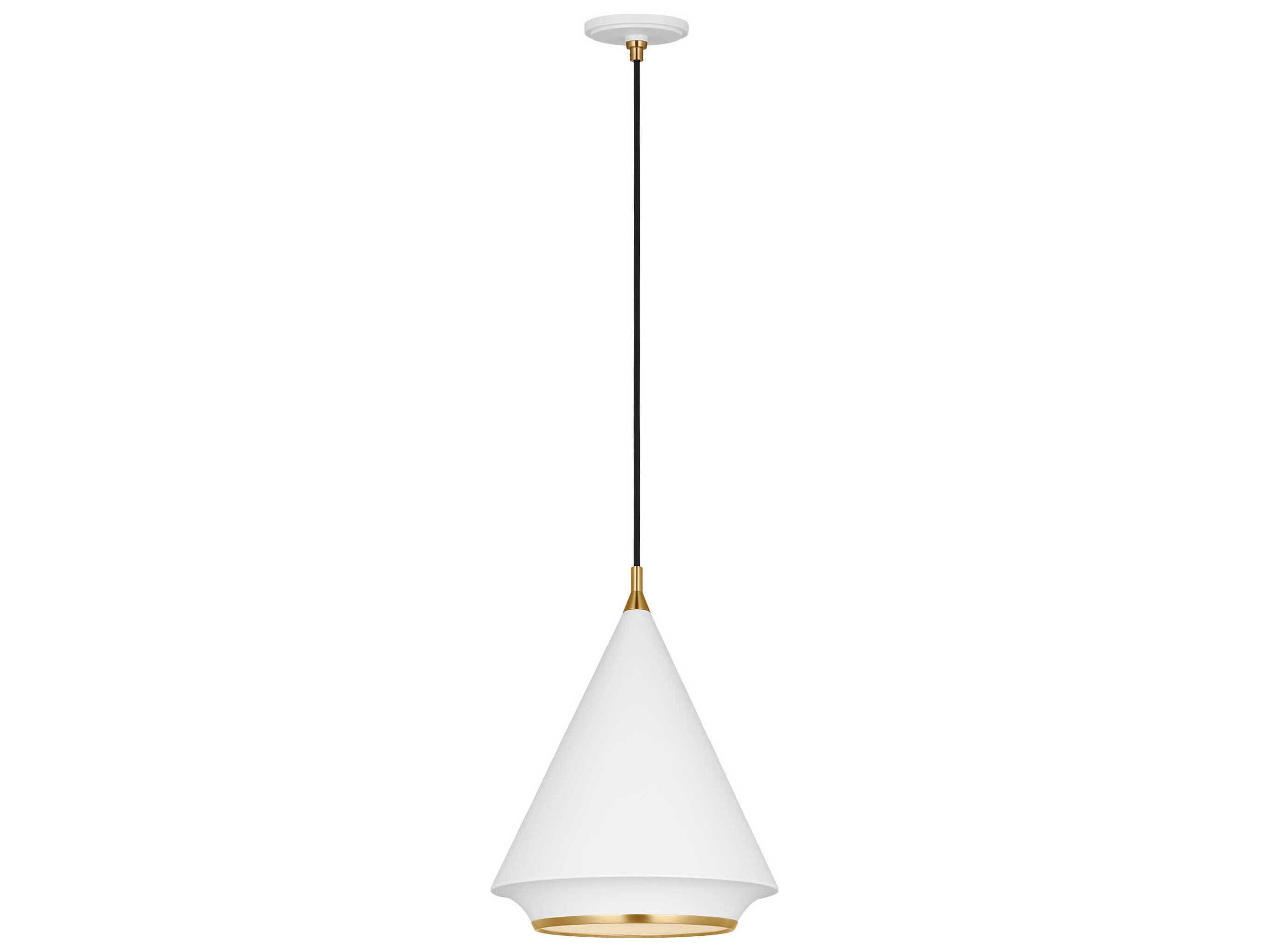 Visual Comfort Studio Stanza 1-Light Matte White Pendant