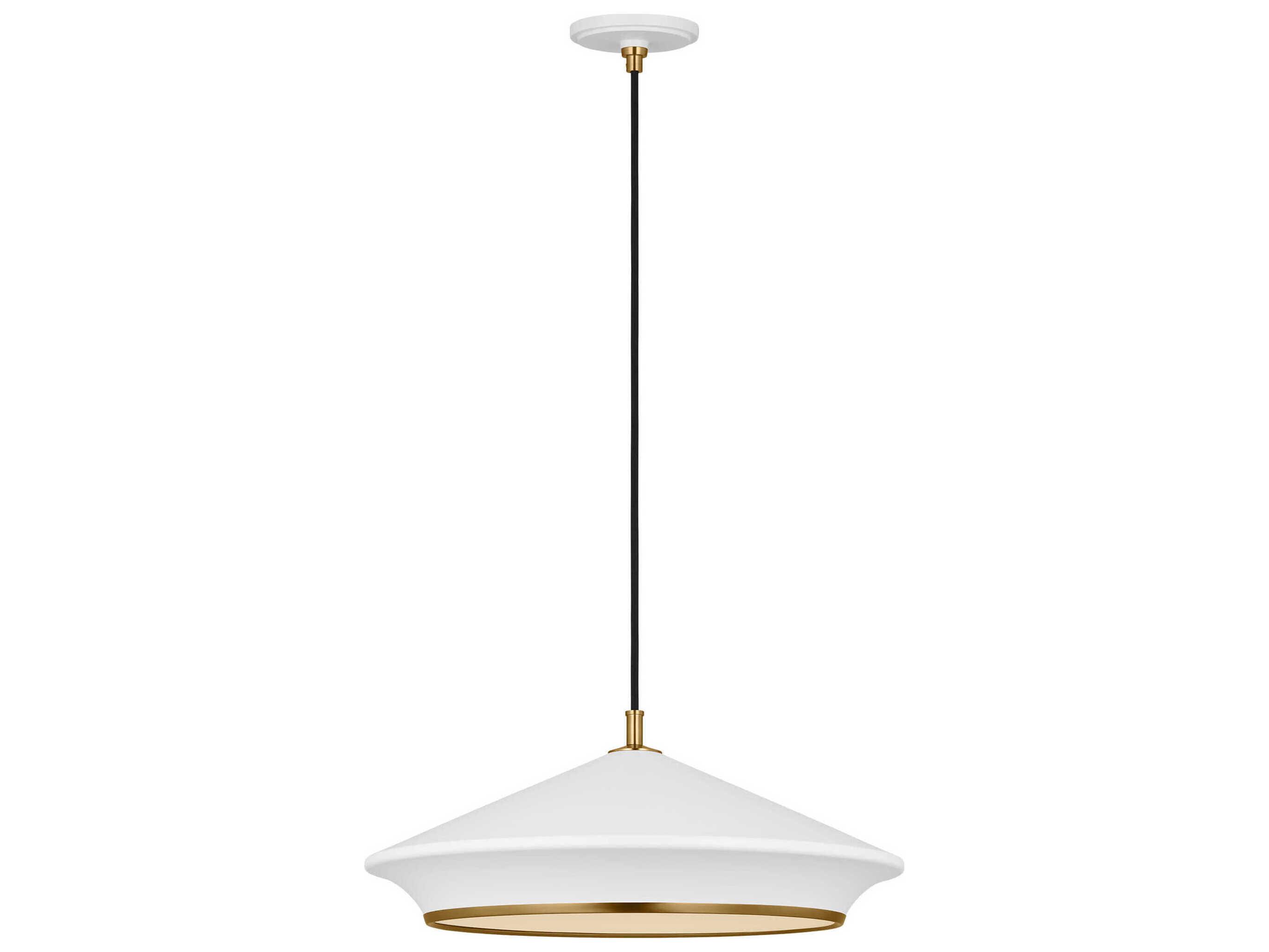 Visual Comfort Studio Stanza 1-Light Matte White Pendant