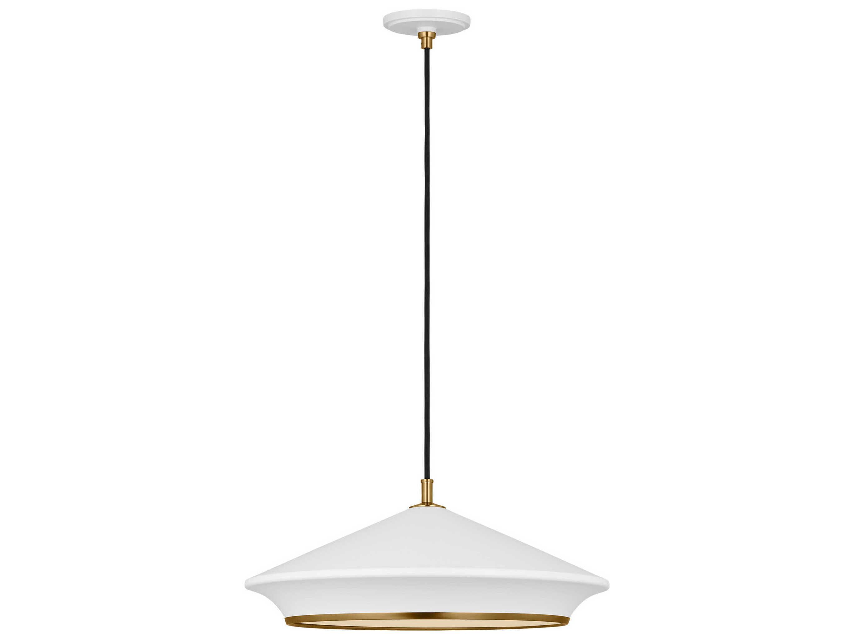 Visual Comfort Studio Stanza 1-Light Matte White Pendant