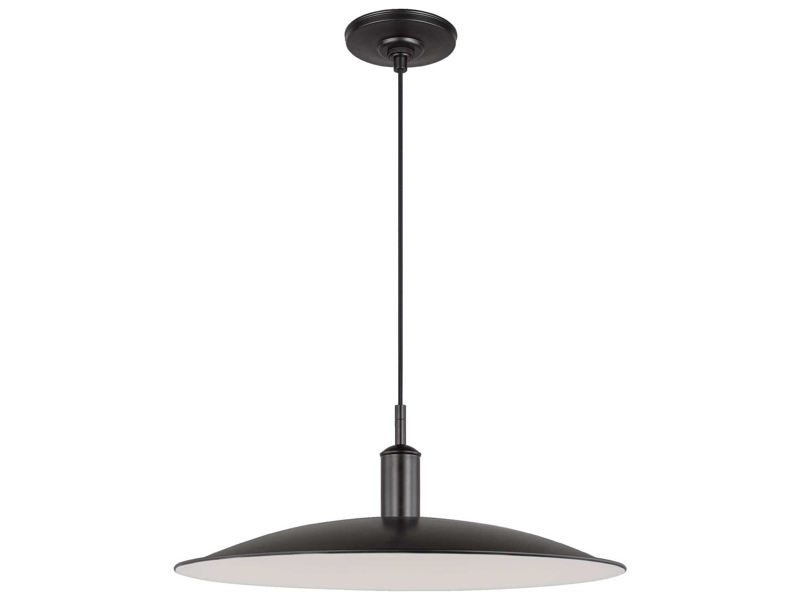 Visual Comfort Studio Dash 1-Light Aged Iron Black Pendant