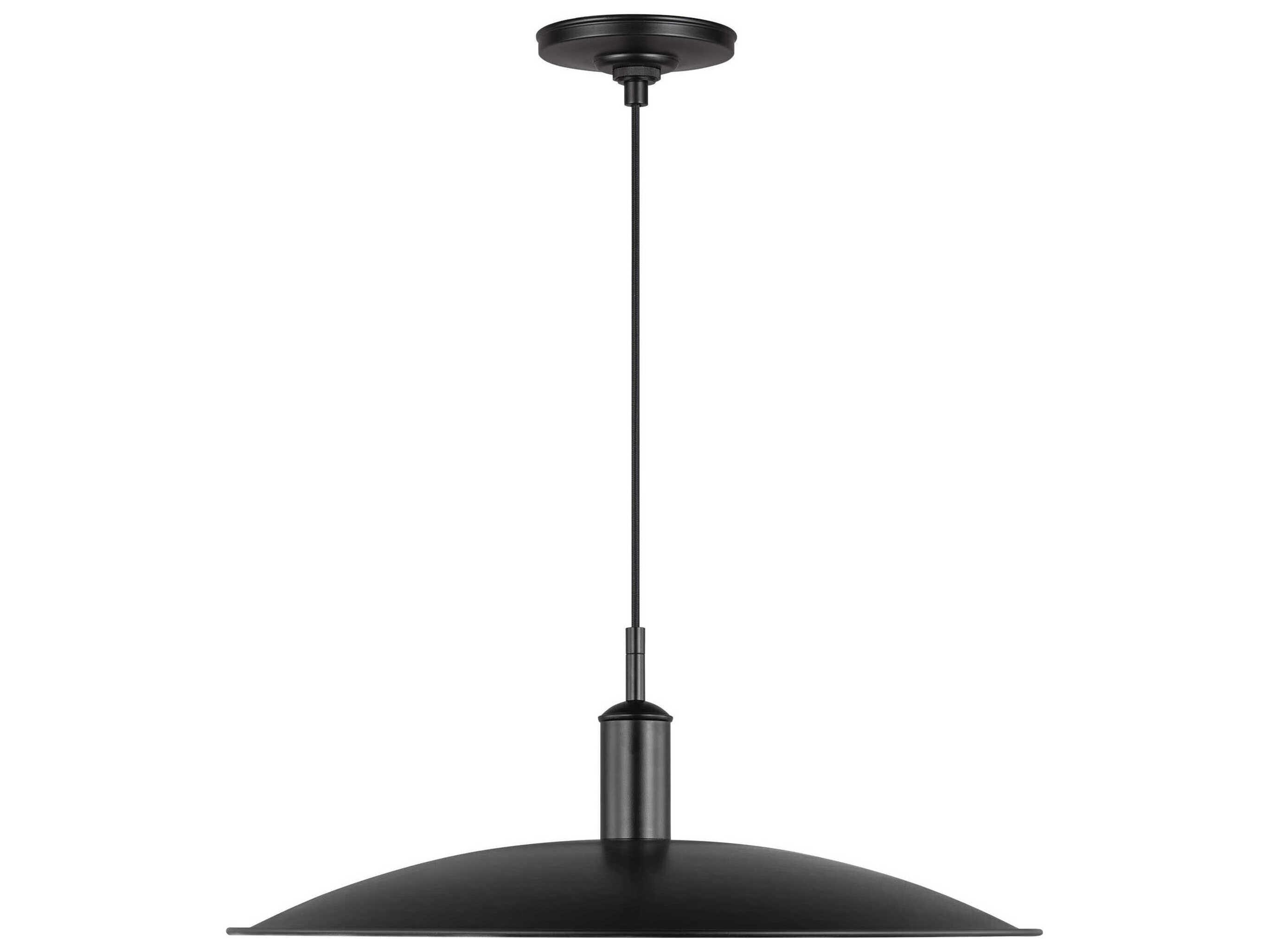 Visual Comfort Studio Dash 1-Light Aged Iron Black Pendant