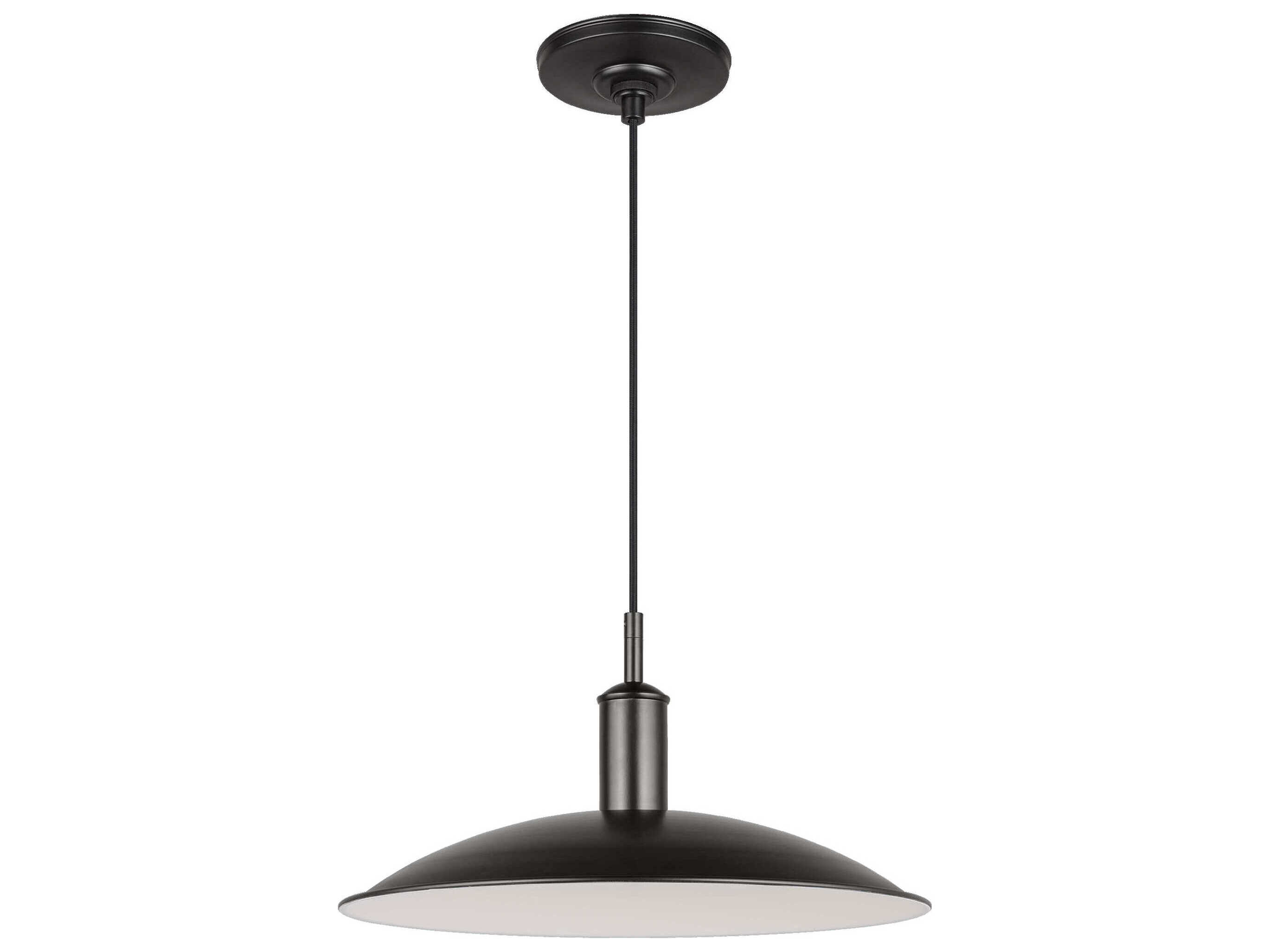 Visual Comfort Studio Dash 1-Light Aged Iron Black Pendant