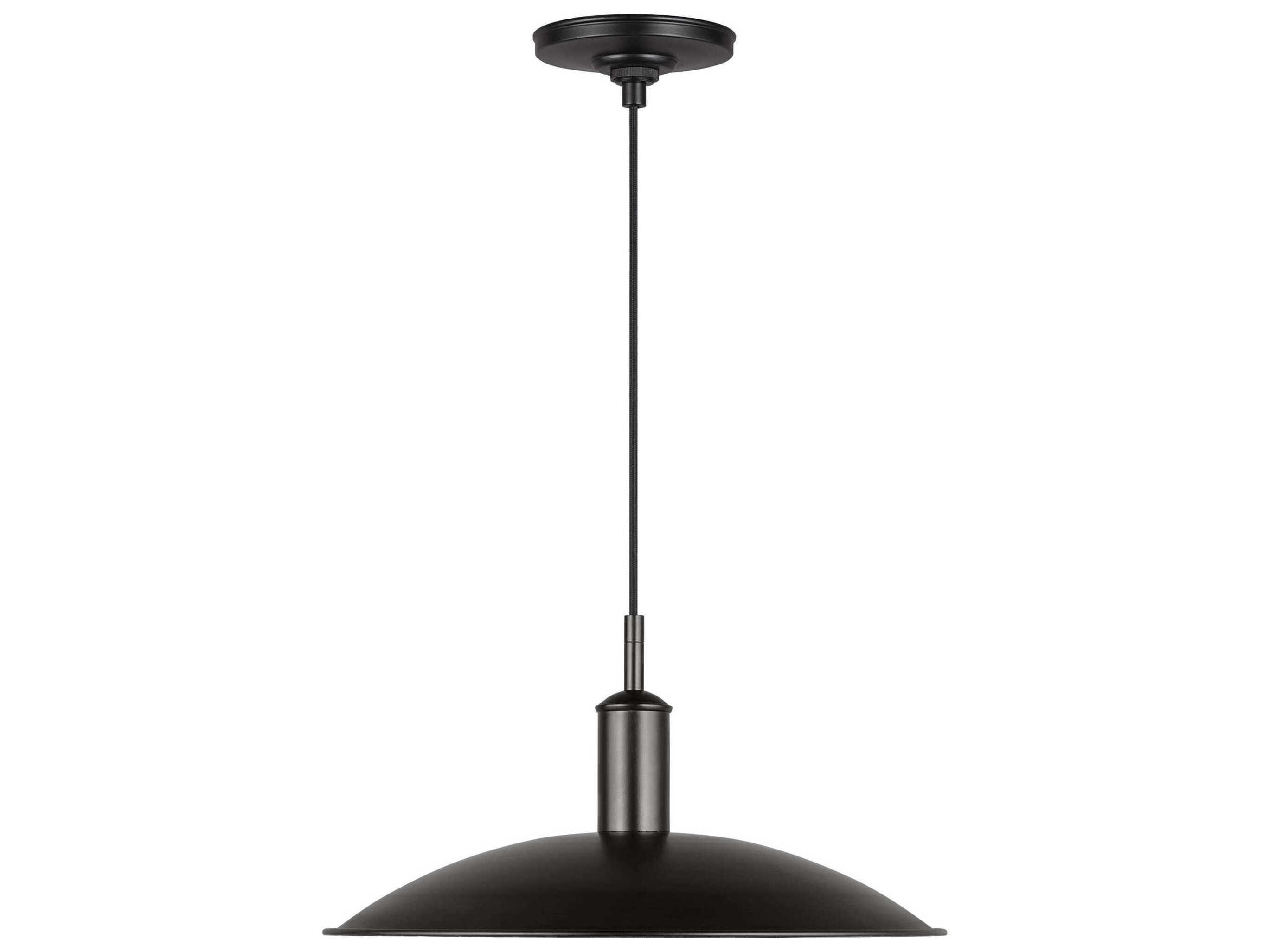 Visual Comfort Studio Dash 1-Light Aged Iron Black Pendant