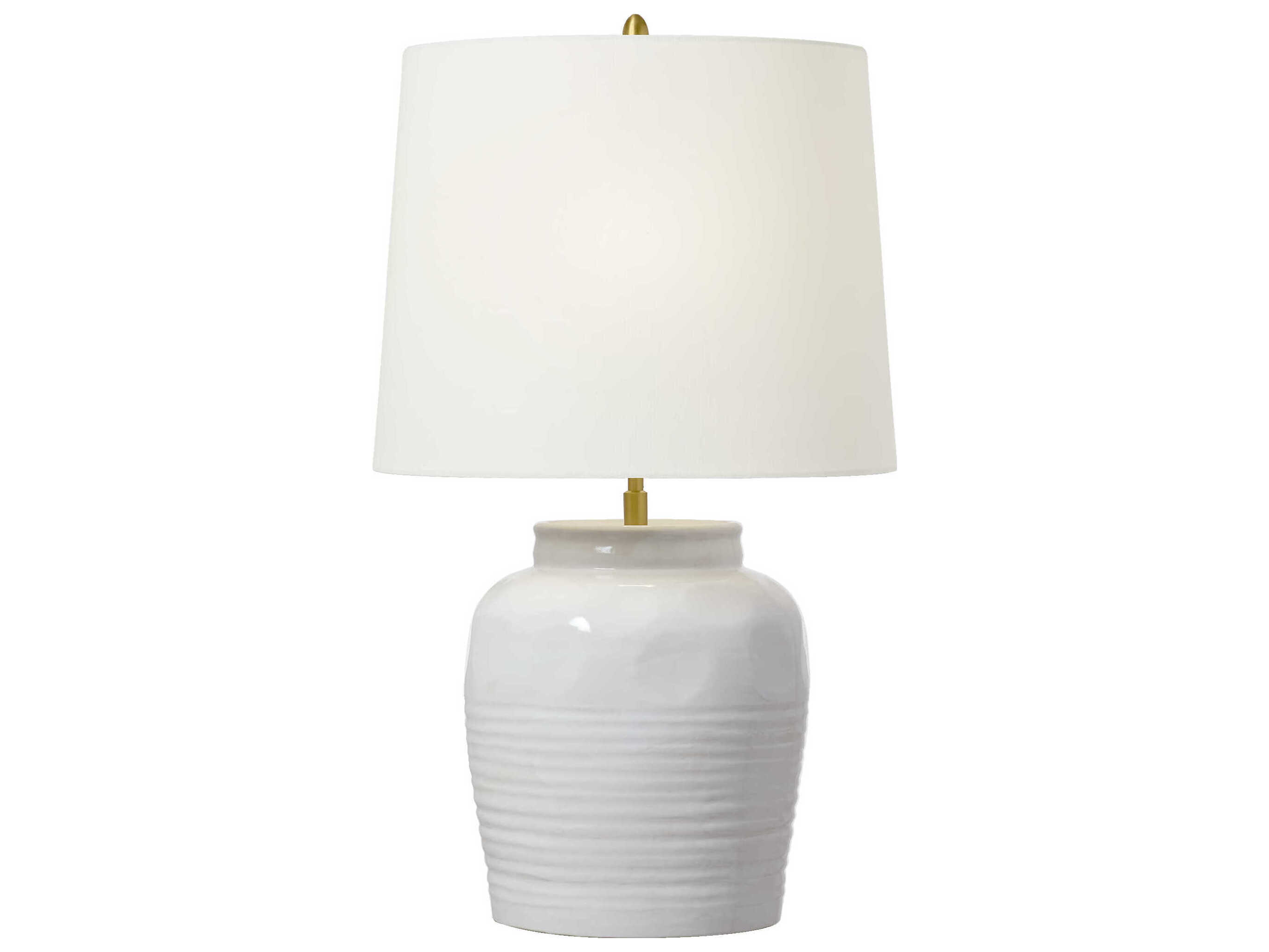 Visual Comfort Studio Selena Natural White Linen Fabric Buffet Lamp