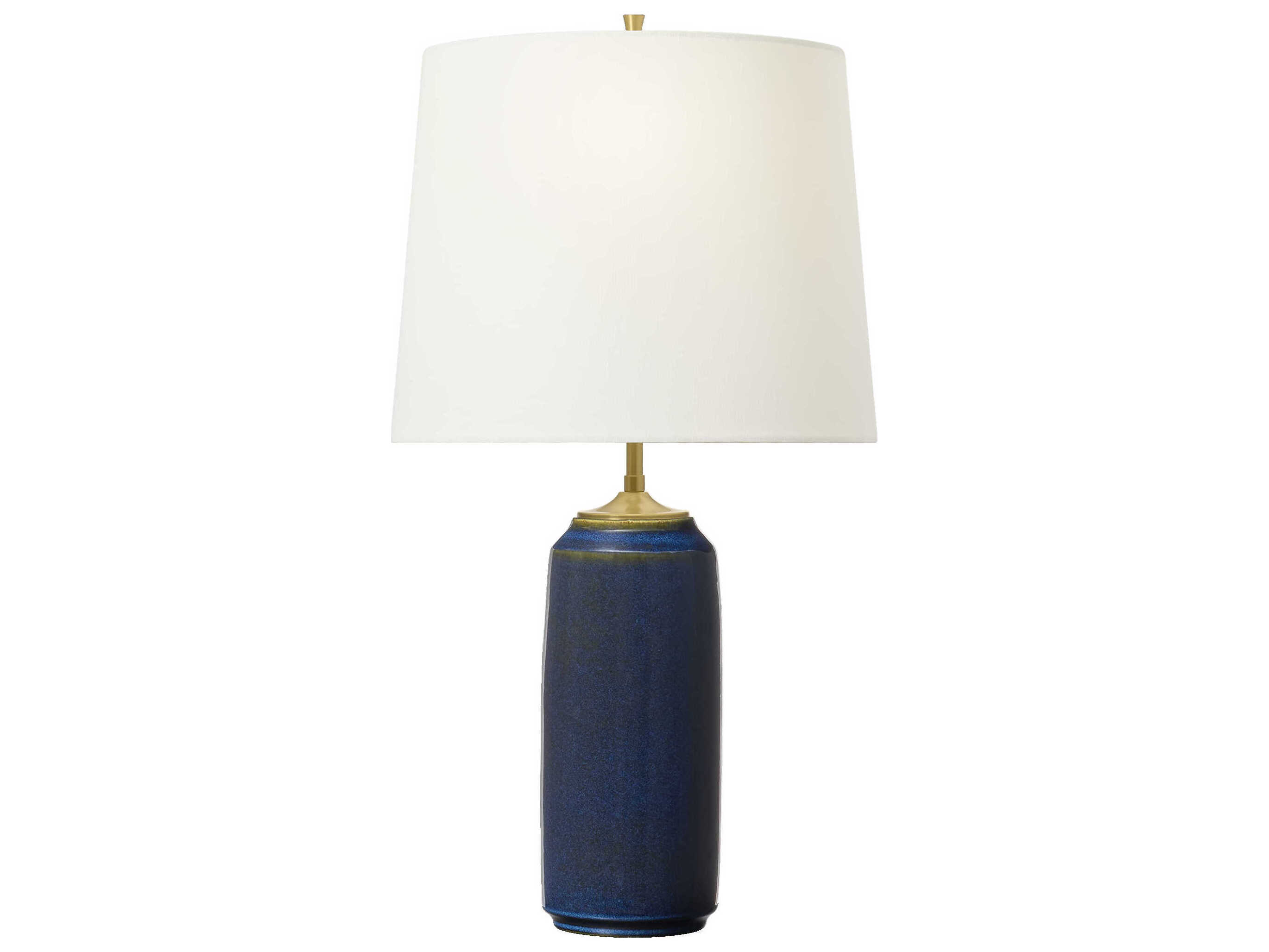 Visual Comfort Studio Cato Mix Blue Brown White Linen Fabric Buffet Lamp