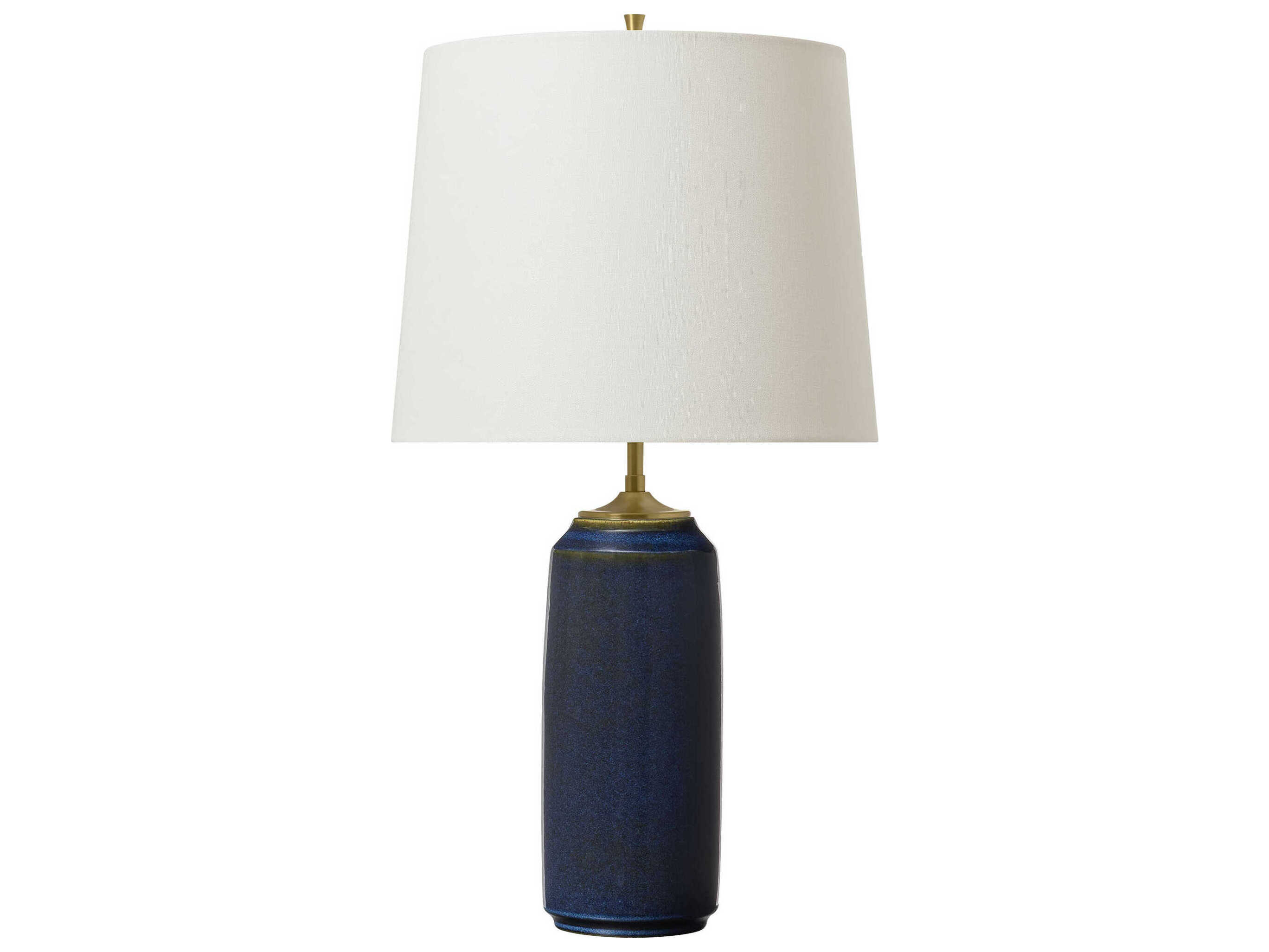 Visual Comfort Studio Cato Mix Blue Brown White Linen Fabric Buffet Lamp