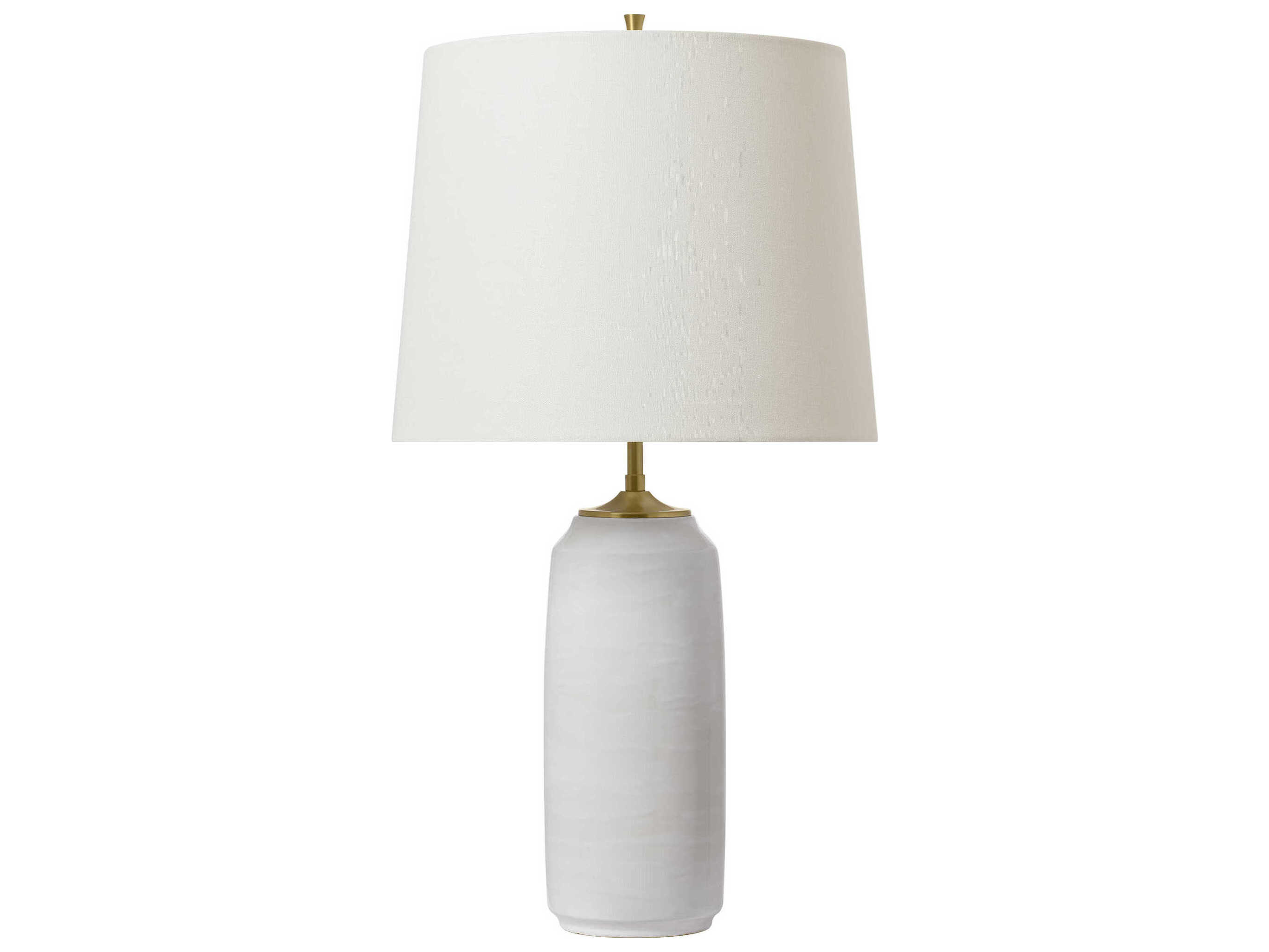 Visual Comfort Studio Cato Natural White Linen Fabric Buffet Lamp