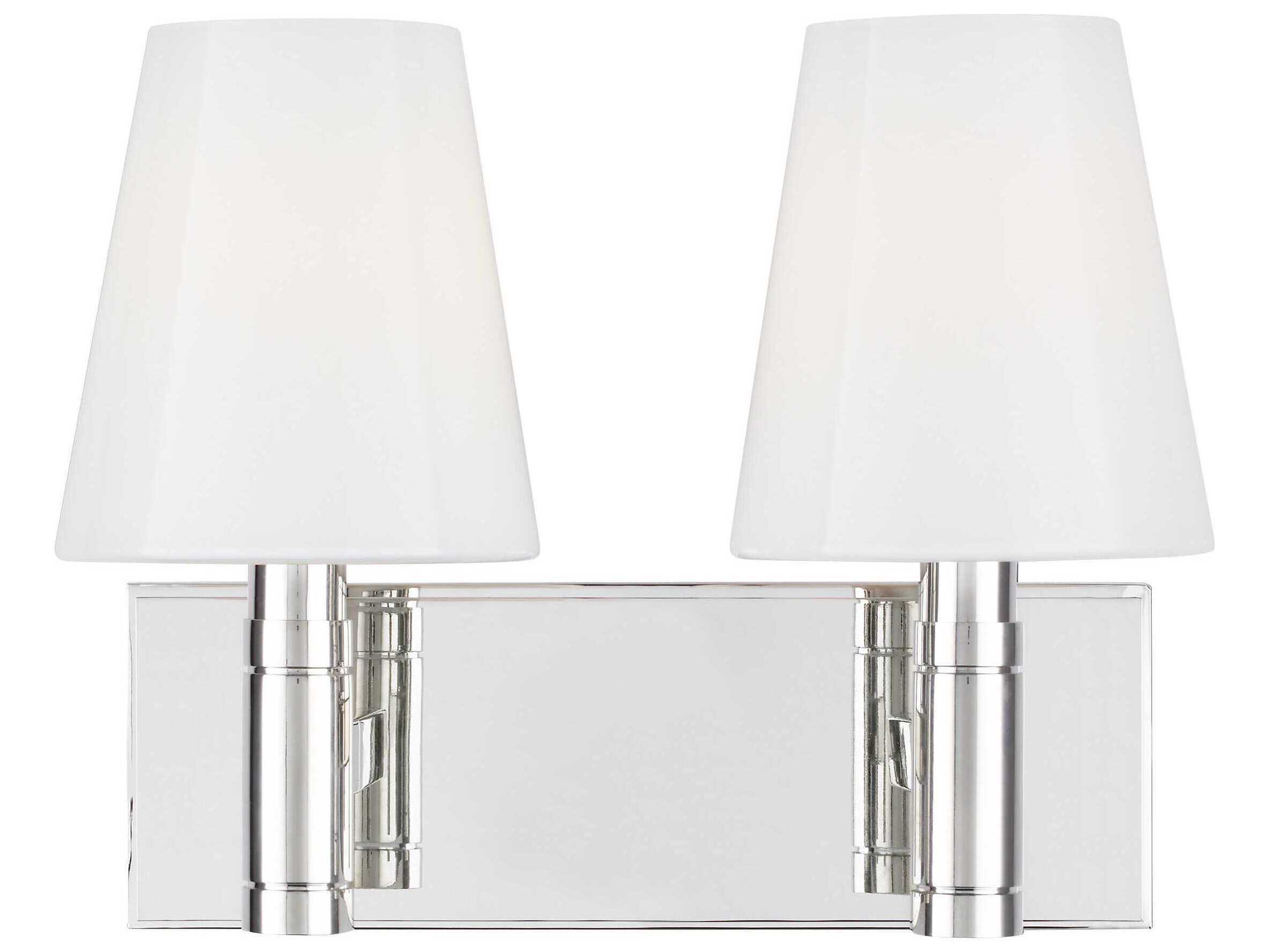 Visual Comfort Studio Beckham Classic 2-Light Polished Nickel Vanity Light