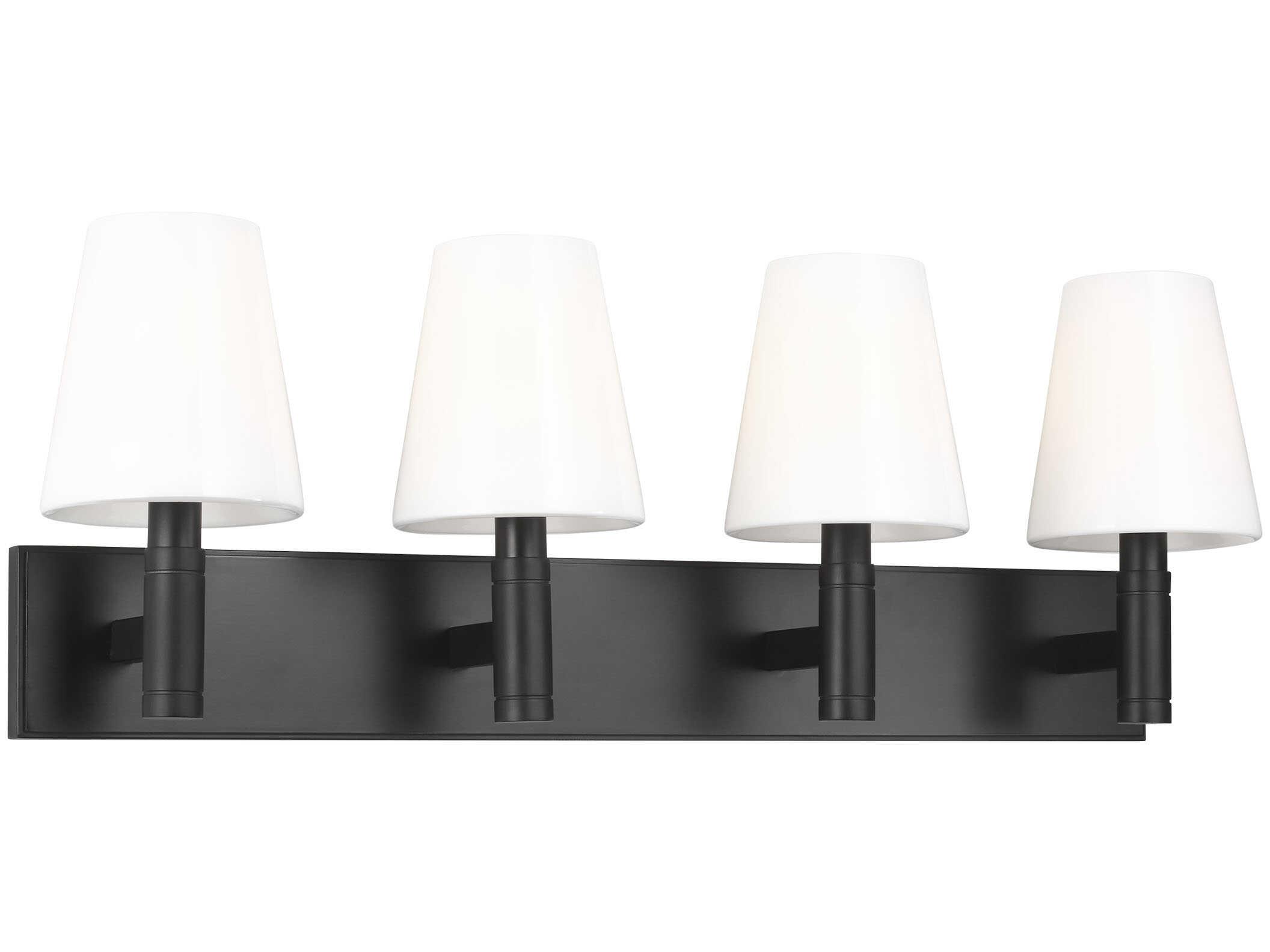 Visual Comfort Studio Beckham Classic 4-Light Aged Iron Black Vanity Light