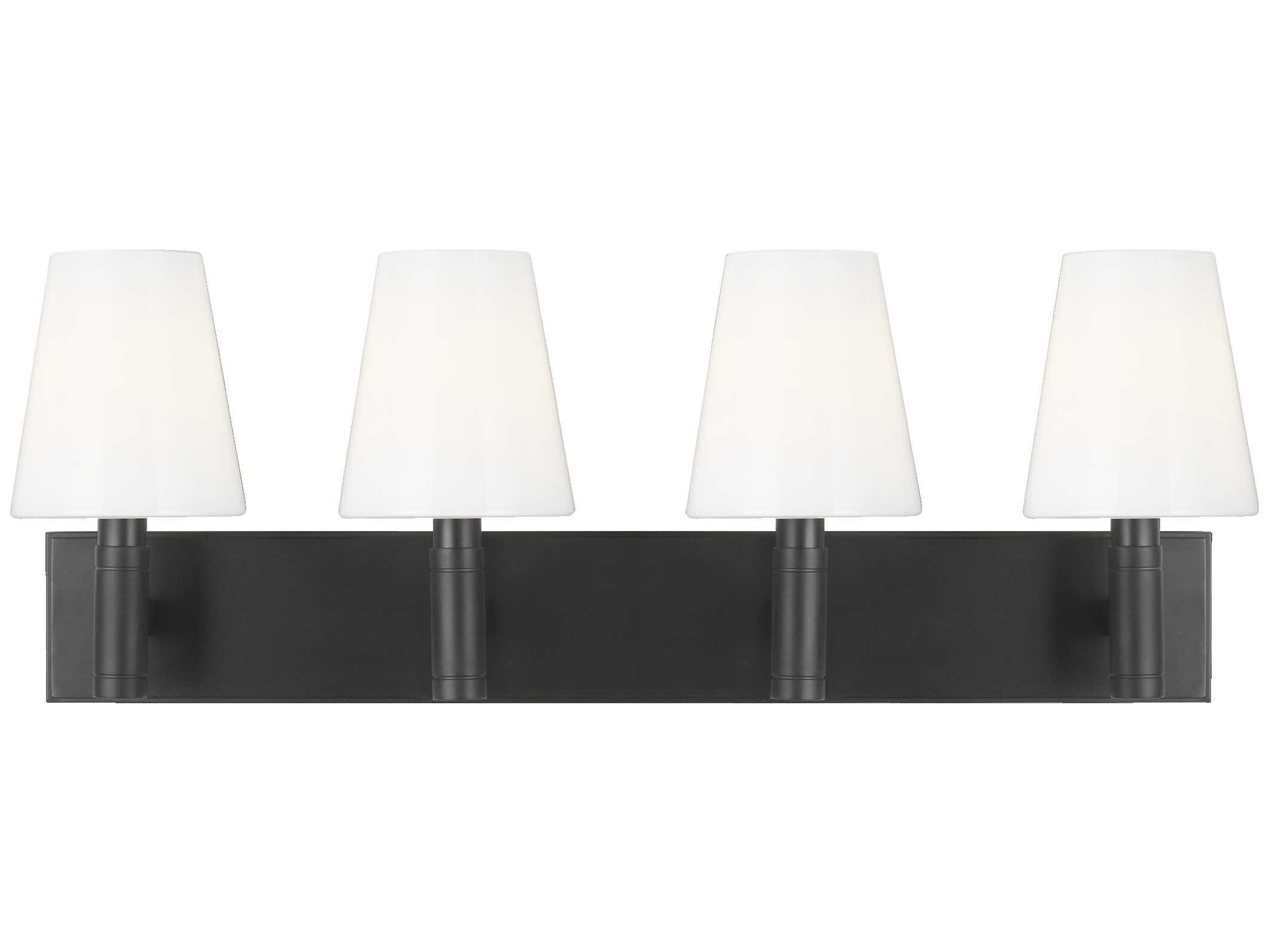 Visual Comfort Studio Beckham Classic 4-Light Aged Iron Black Vanity Light