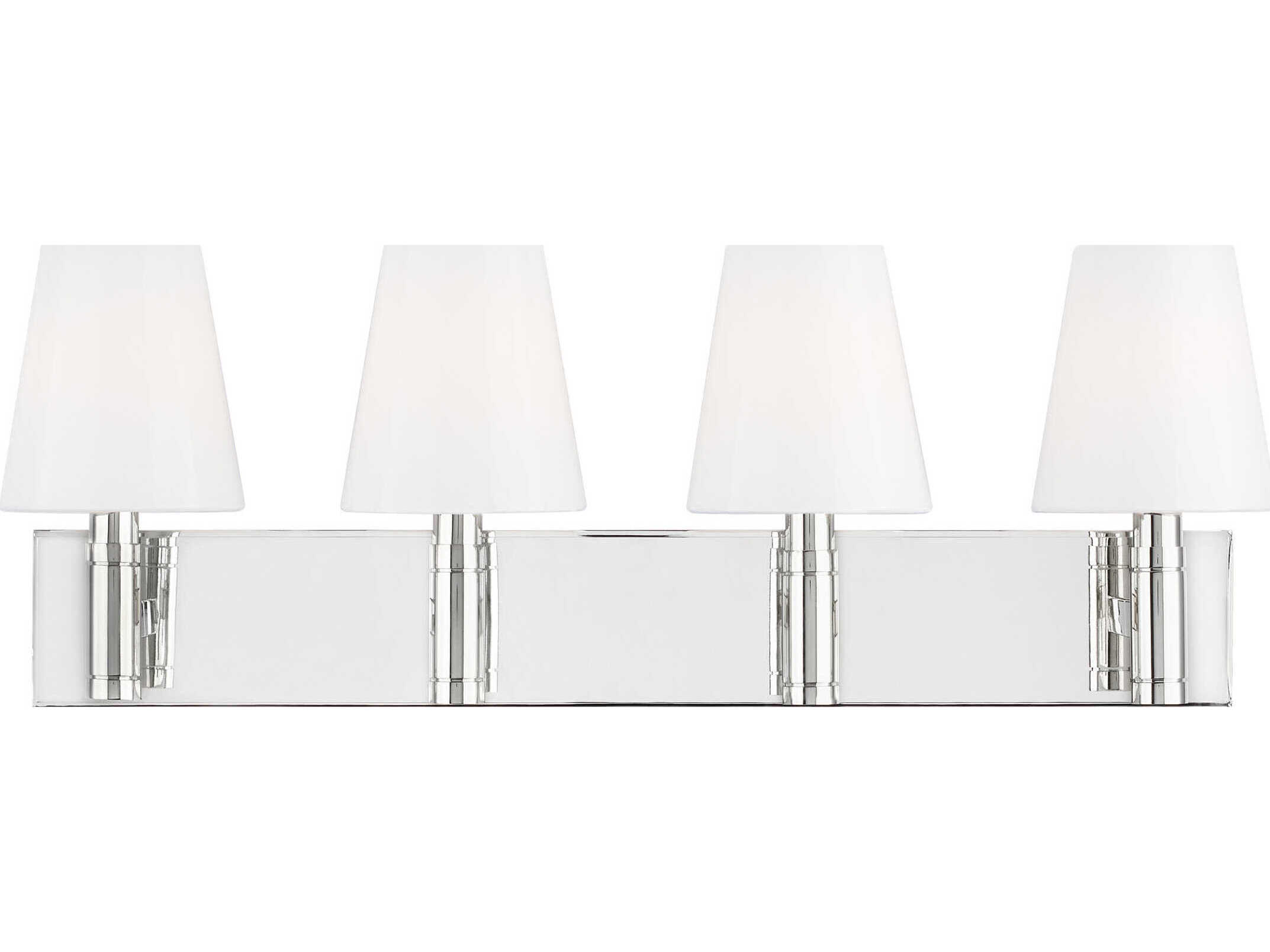 Visual Comfort Studio Beckham Classic 4-Light Polished Nickel Vanity Light