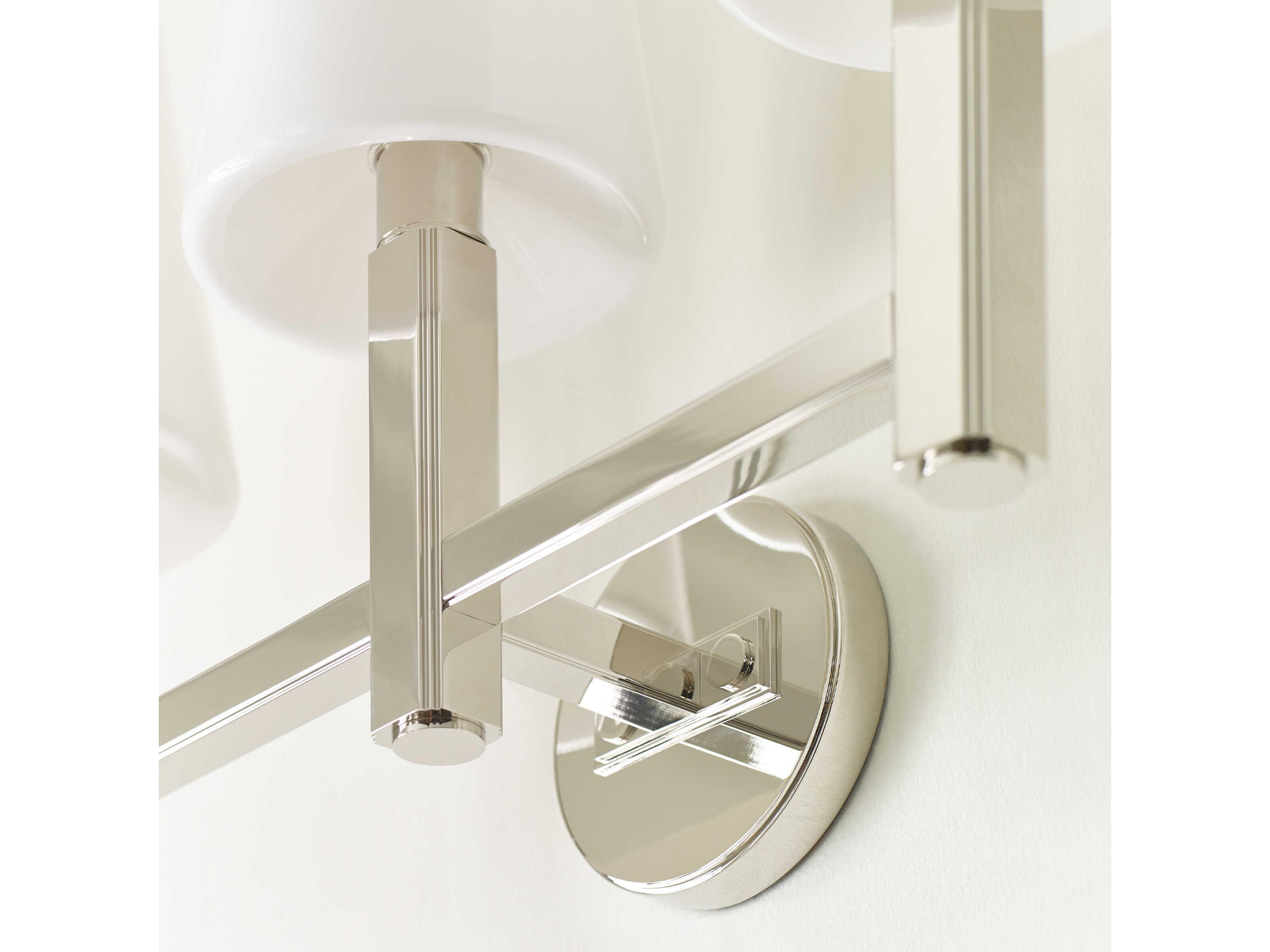 Visual Comfort Studio Logan 3-Light Polished Nickel Vanity Light