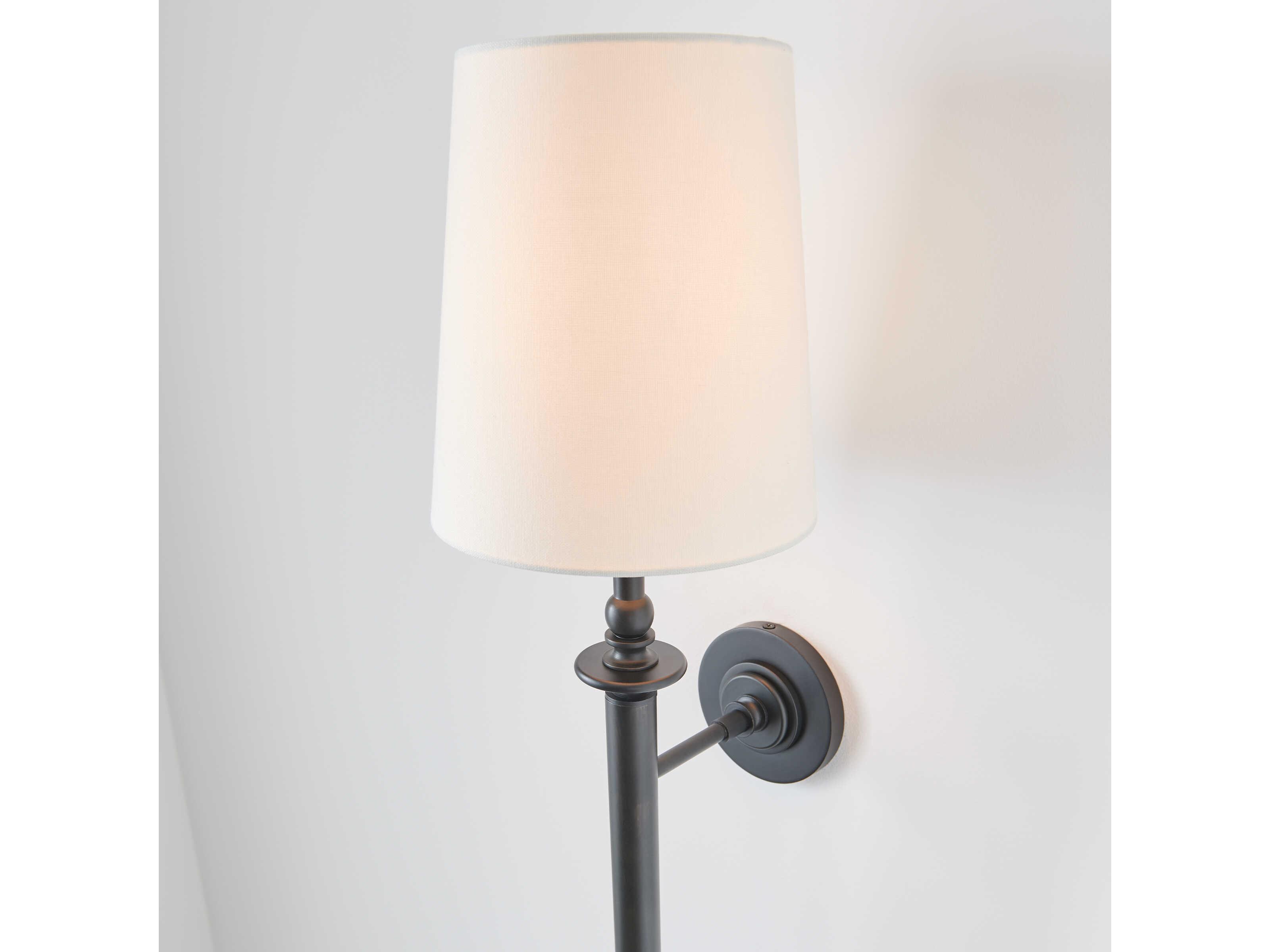 Visual Comfort Studio Capri 1-Light Aged Iron Black Wall Sconce