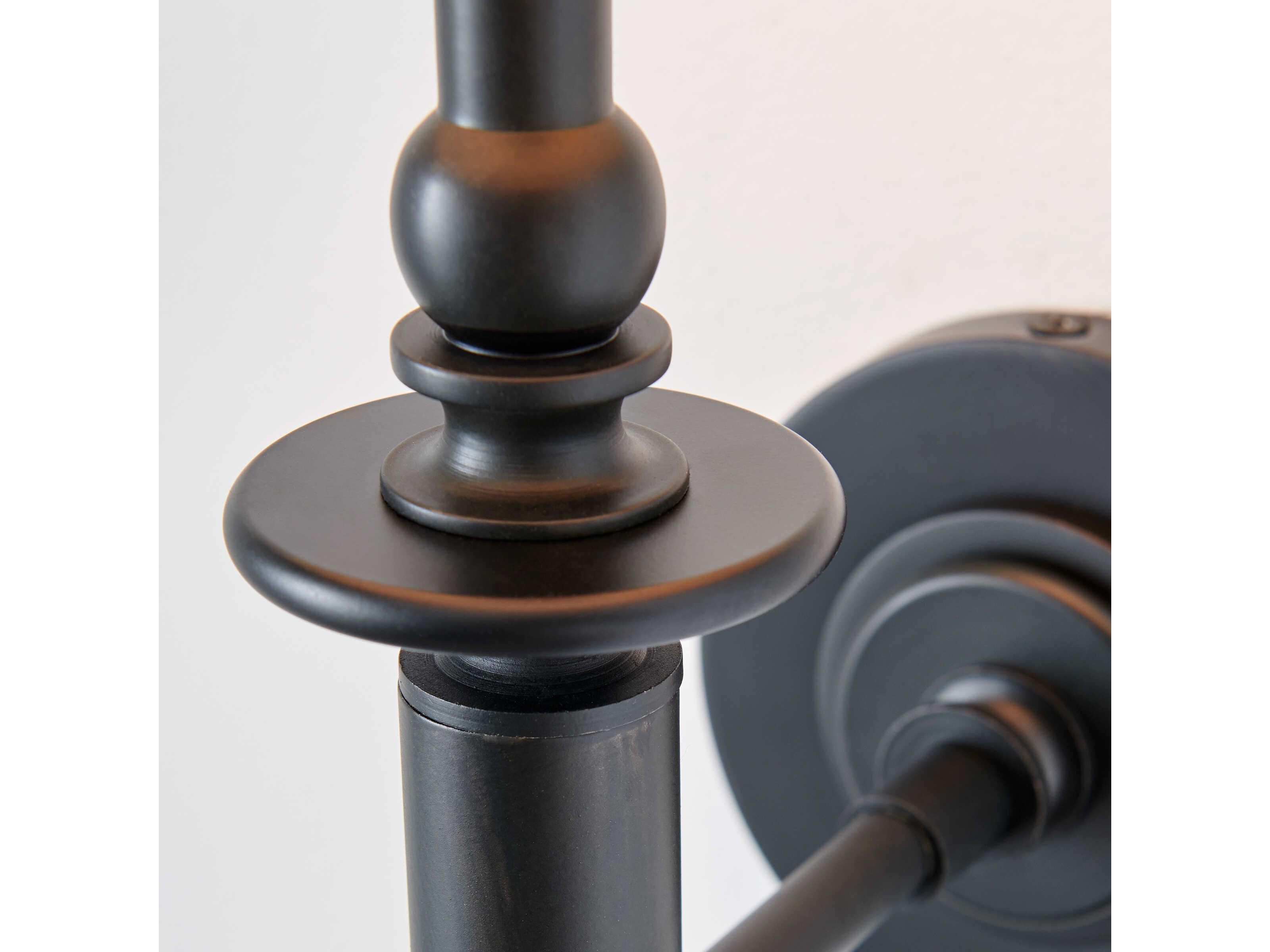 Visual Comfort Studio Capri 1-Light Aged Iron Black Wall Sconce