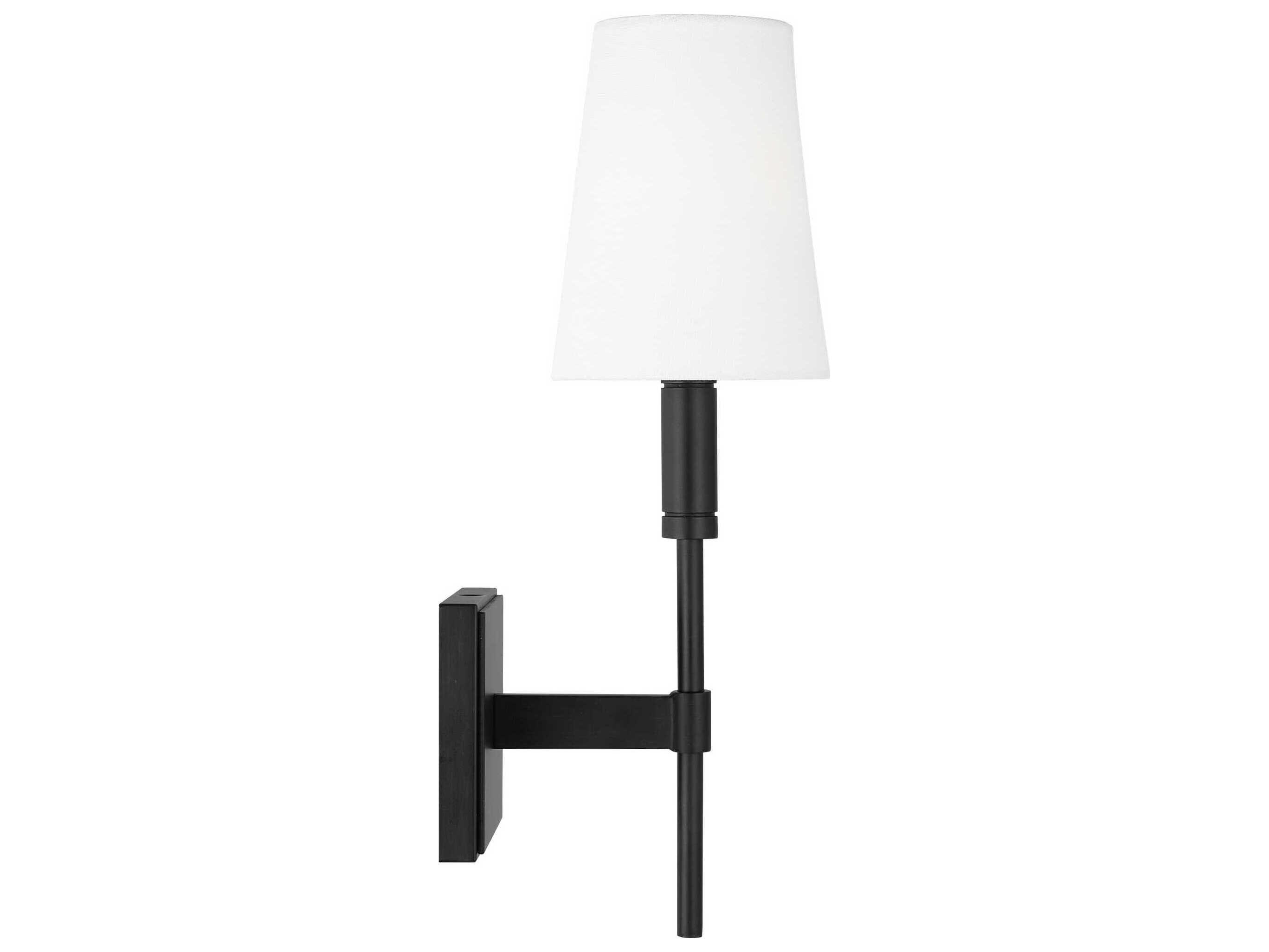 Visual Comfort Studio Beckham Classic 1-Light Aged Iron Black Wall Sconce