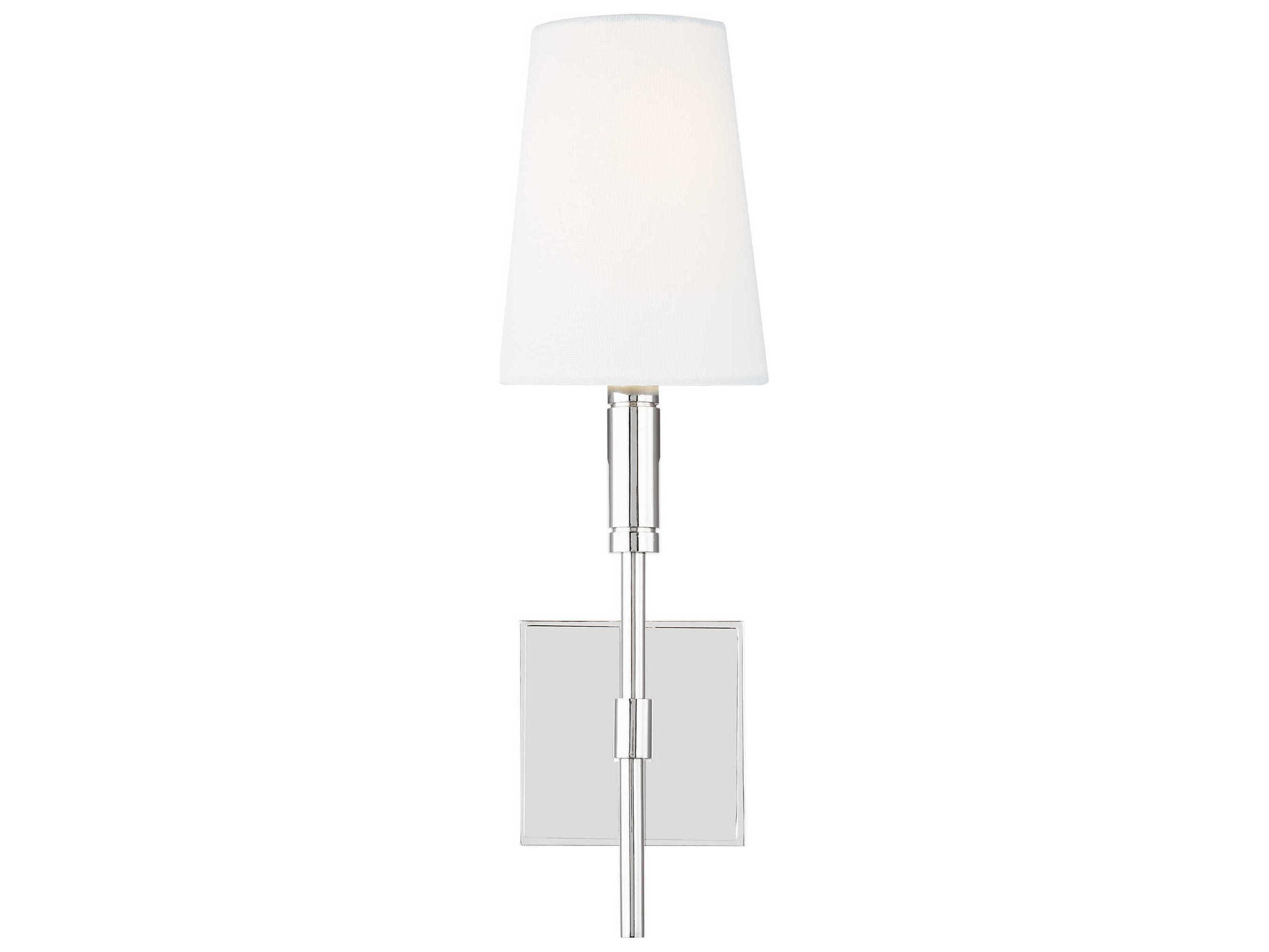 Visual Comfort Studio Beckham Classic 1-Light Polished Nickel Wall Sconce