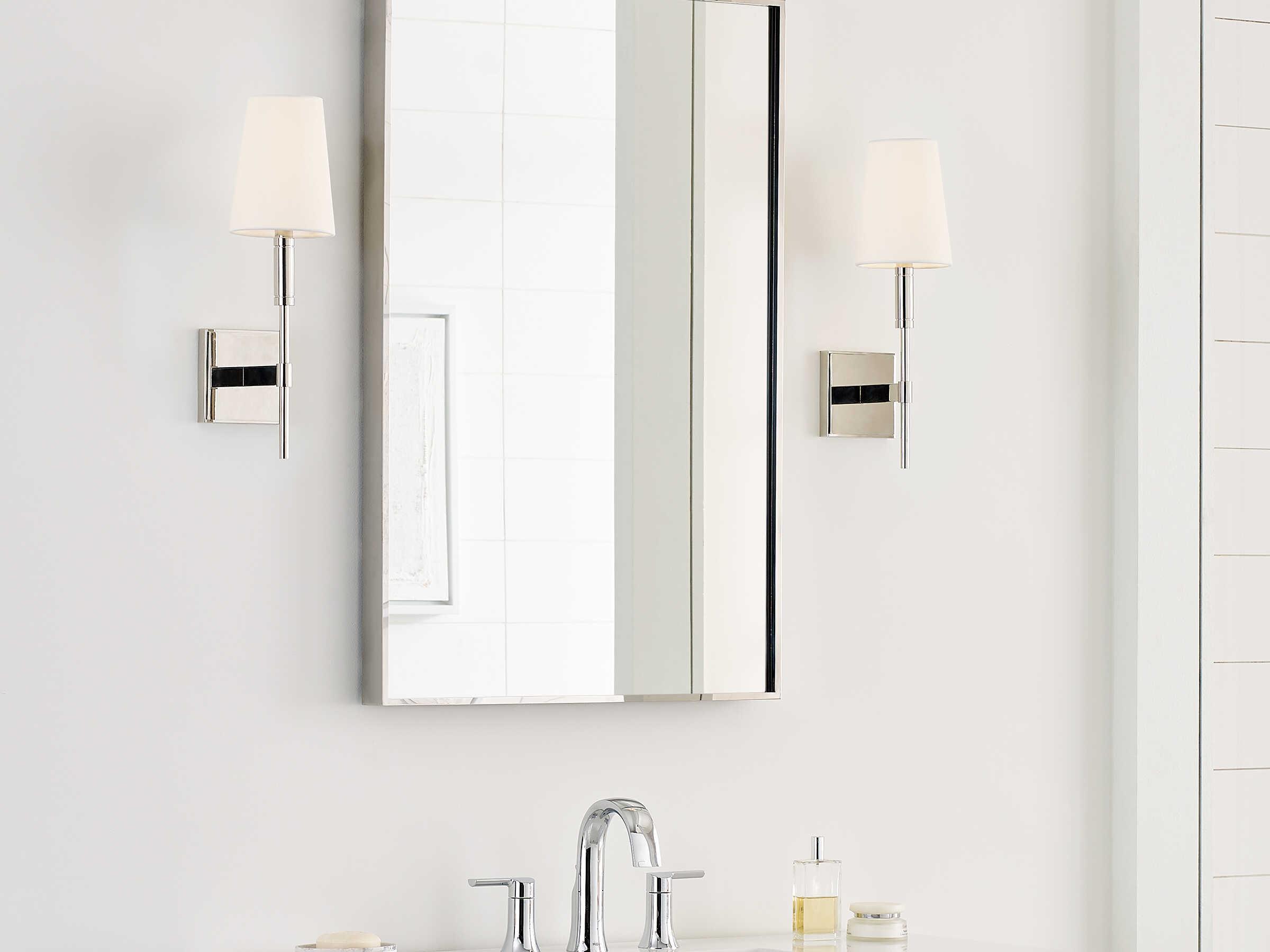 Visual Comfort Studio Beckham Classic 1-Light Polished Nickel Wall Sconce