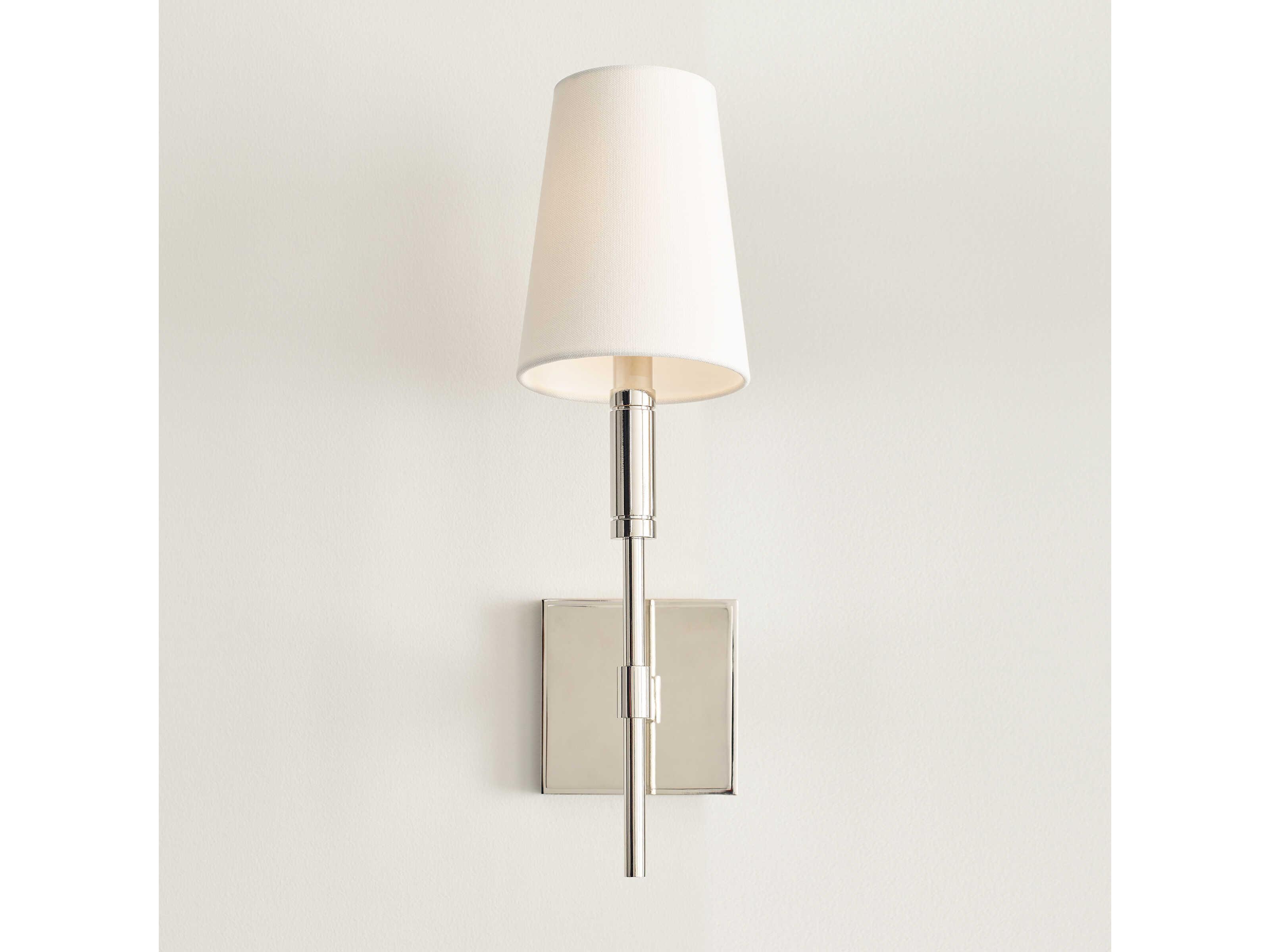 Visual Comfort Studio Beckham Classic 1-Light Polished Nickel Wall Sconce