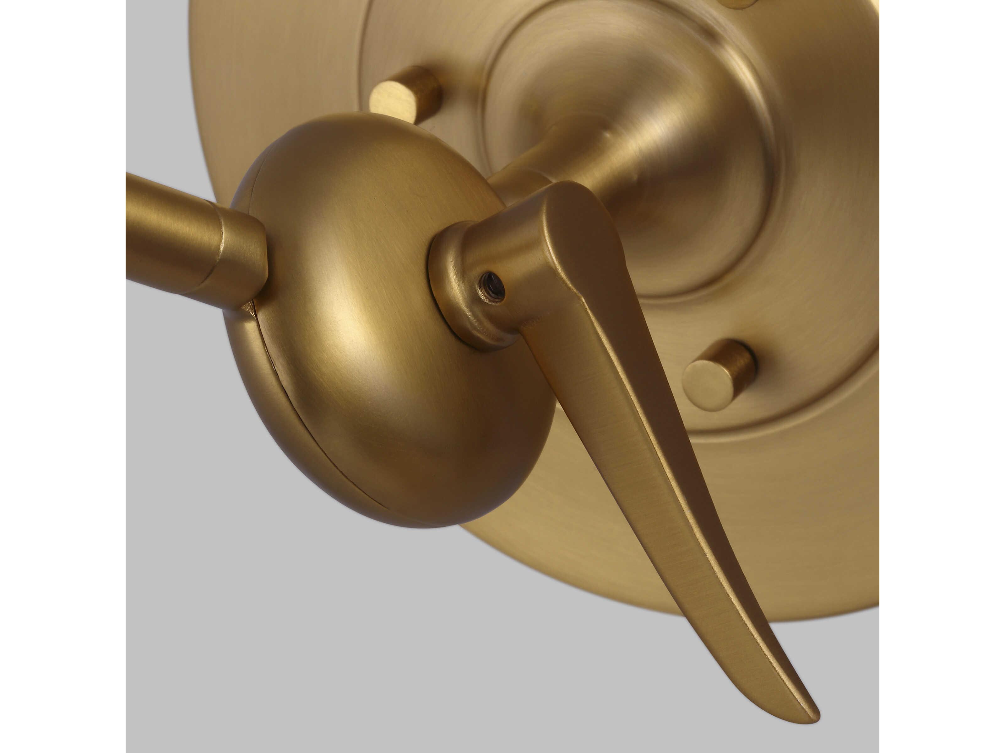 Visual Comfort Studio Signoret 1-Light Burnished Brass Wall Sconce