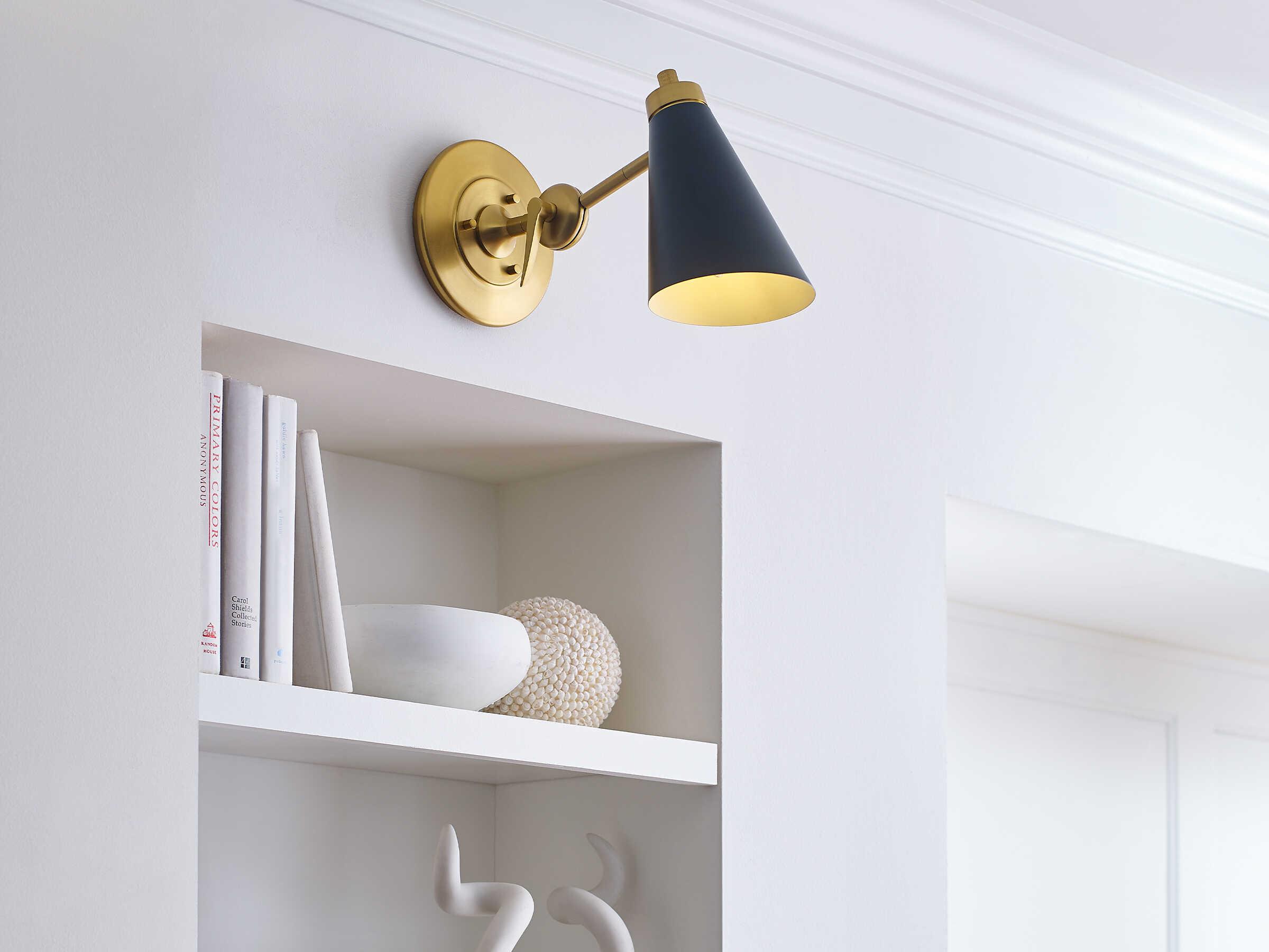 Visual Comfort Studio Signoret 1-Light Burnished Brass Wall Sconce