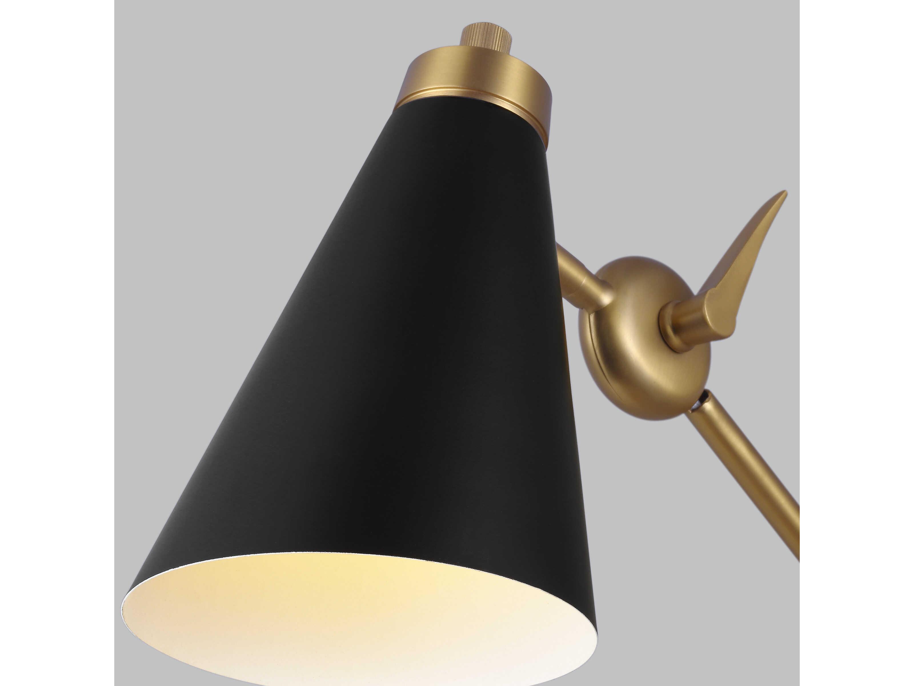 Visual Comfort Studio Signoret 1-Light Burnished Brass Swing Wall Sconce