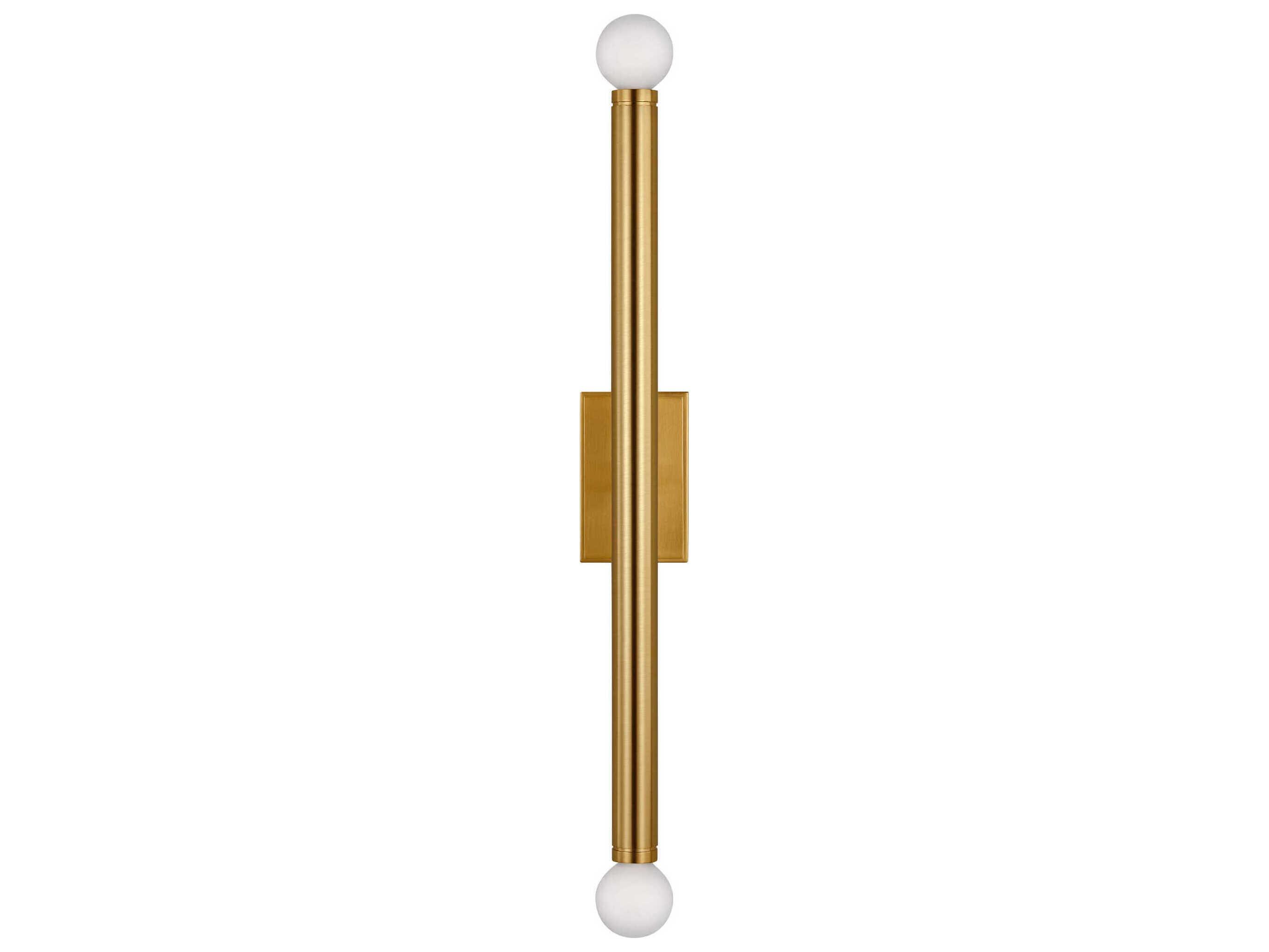 Visual Comfort Studio Beckham Modern 2-Light Burnished Brass Wall Sconce