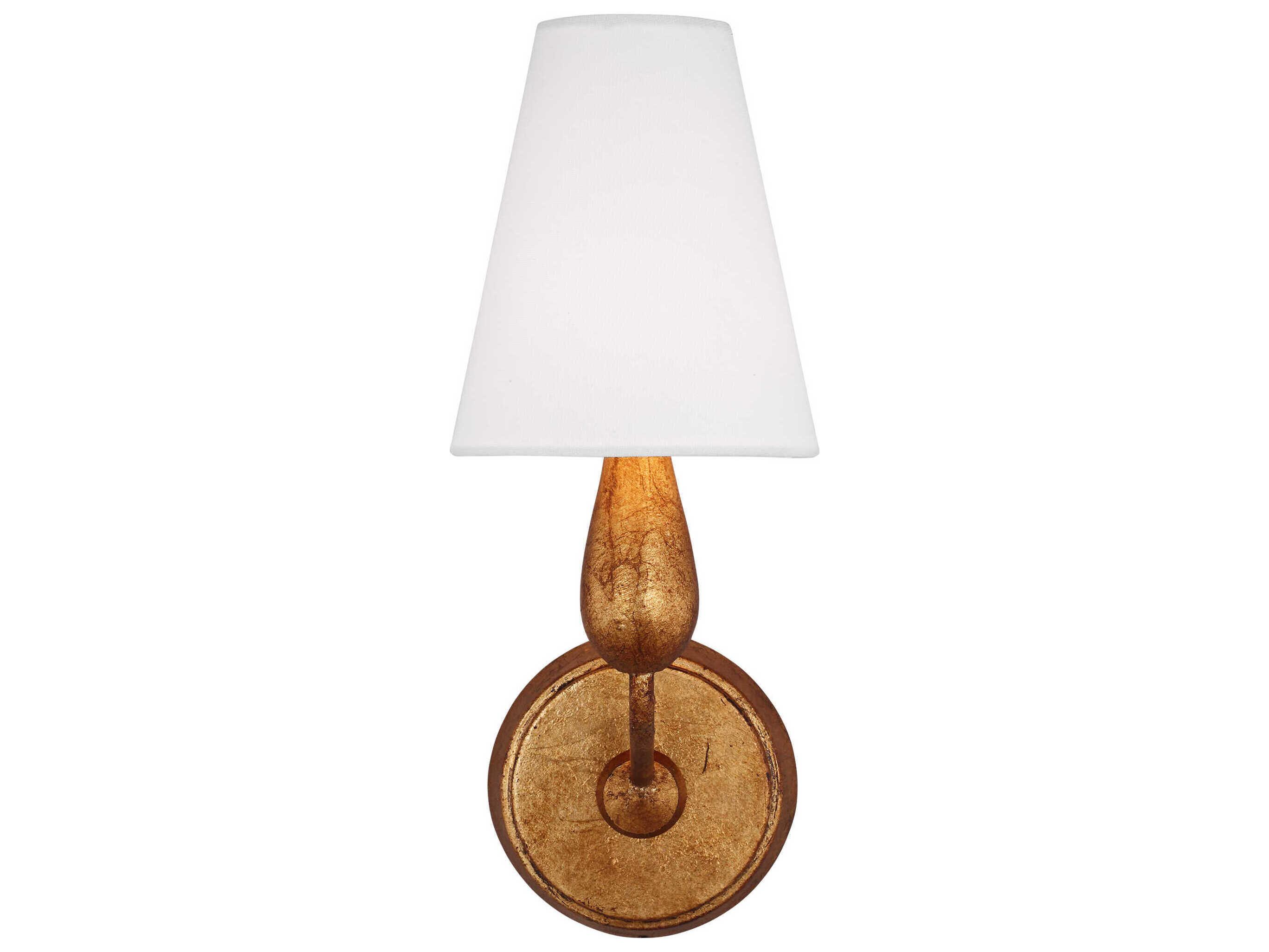 Visual Comfort Studio Ziba 1-Light Antique Gild Gold Wall Sconce