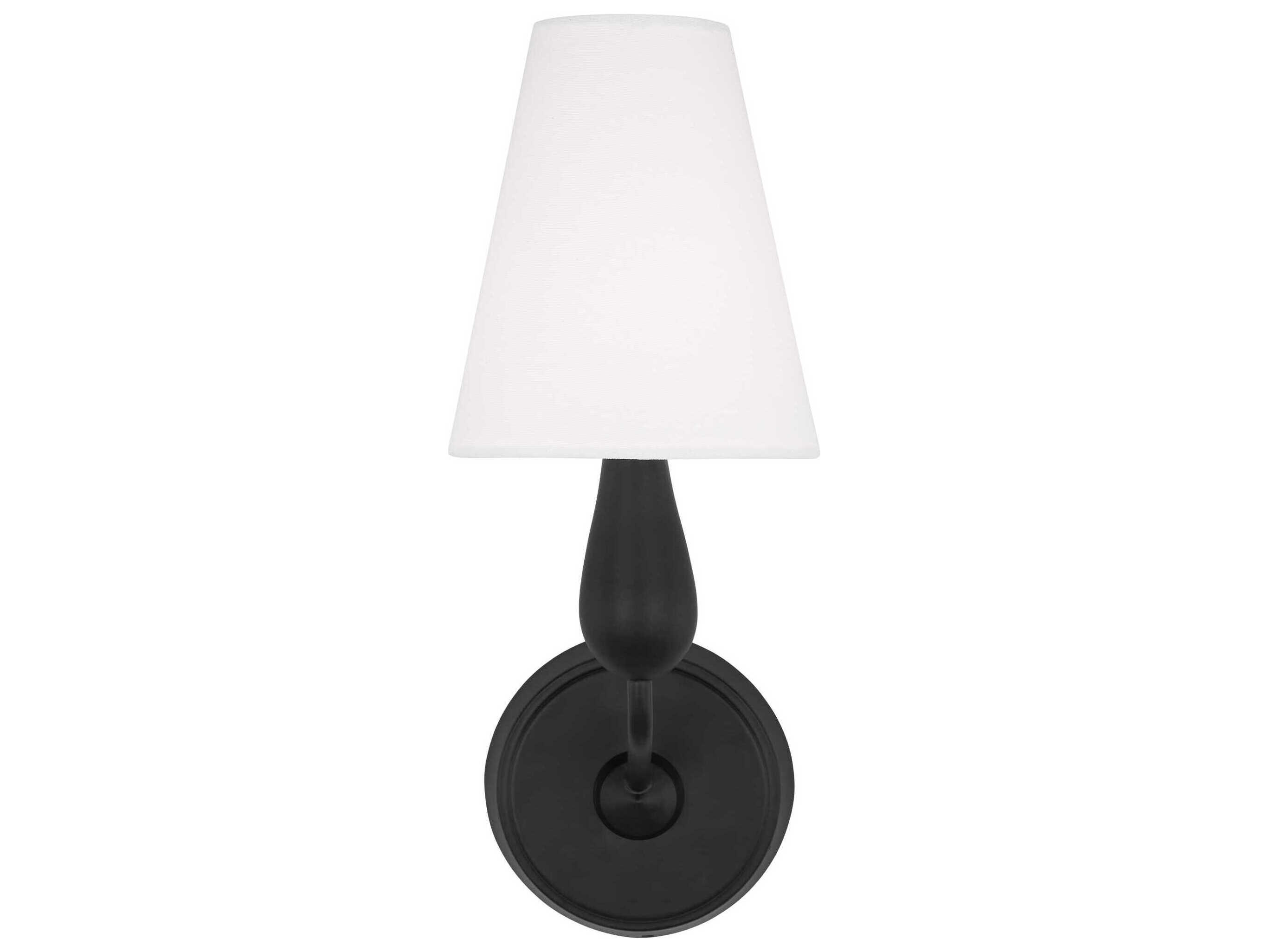 Visual Comfort Studio Ziba 1-Light Aged Iron Black Wall Sconce