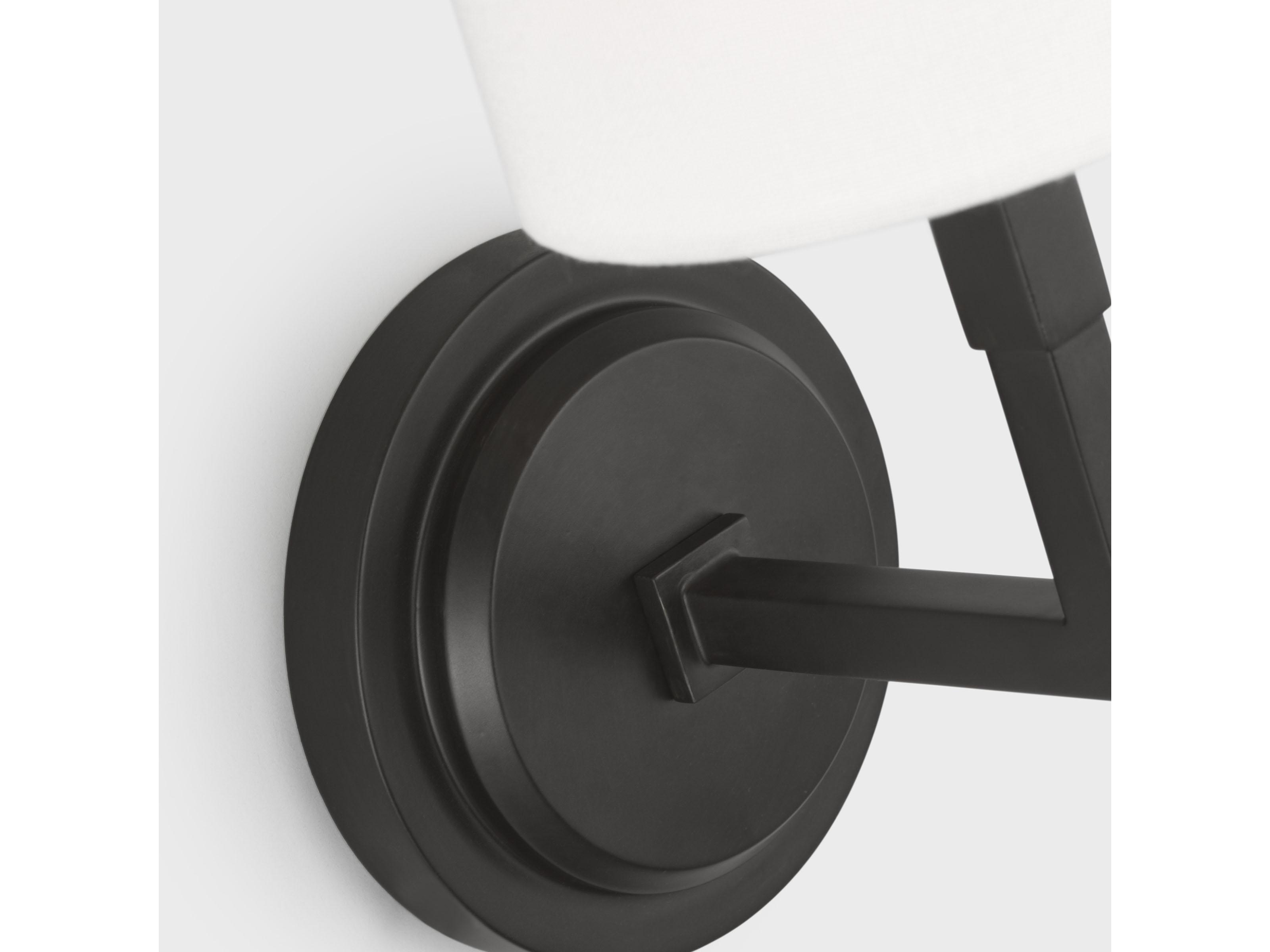 Visual Comfort Studio Danica 1-Light Aged Iron Black Wall Sconce