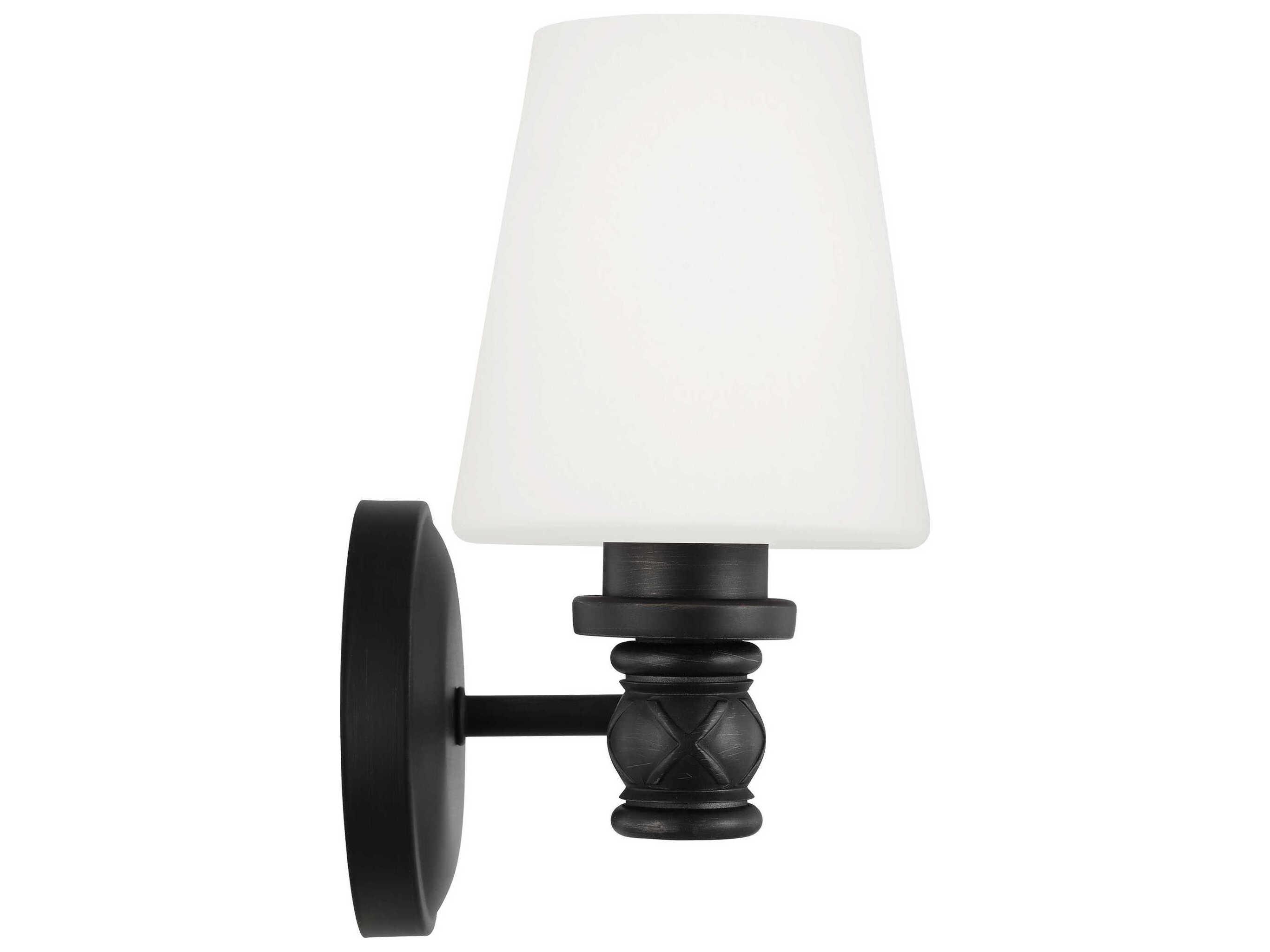 Visual Comfort Studio Xavierre 2-Light Aged Iron Black Vanity Light