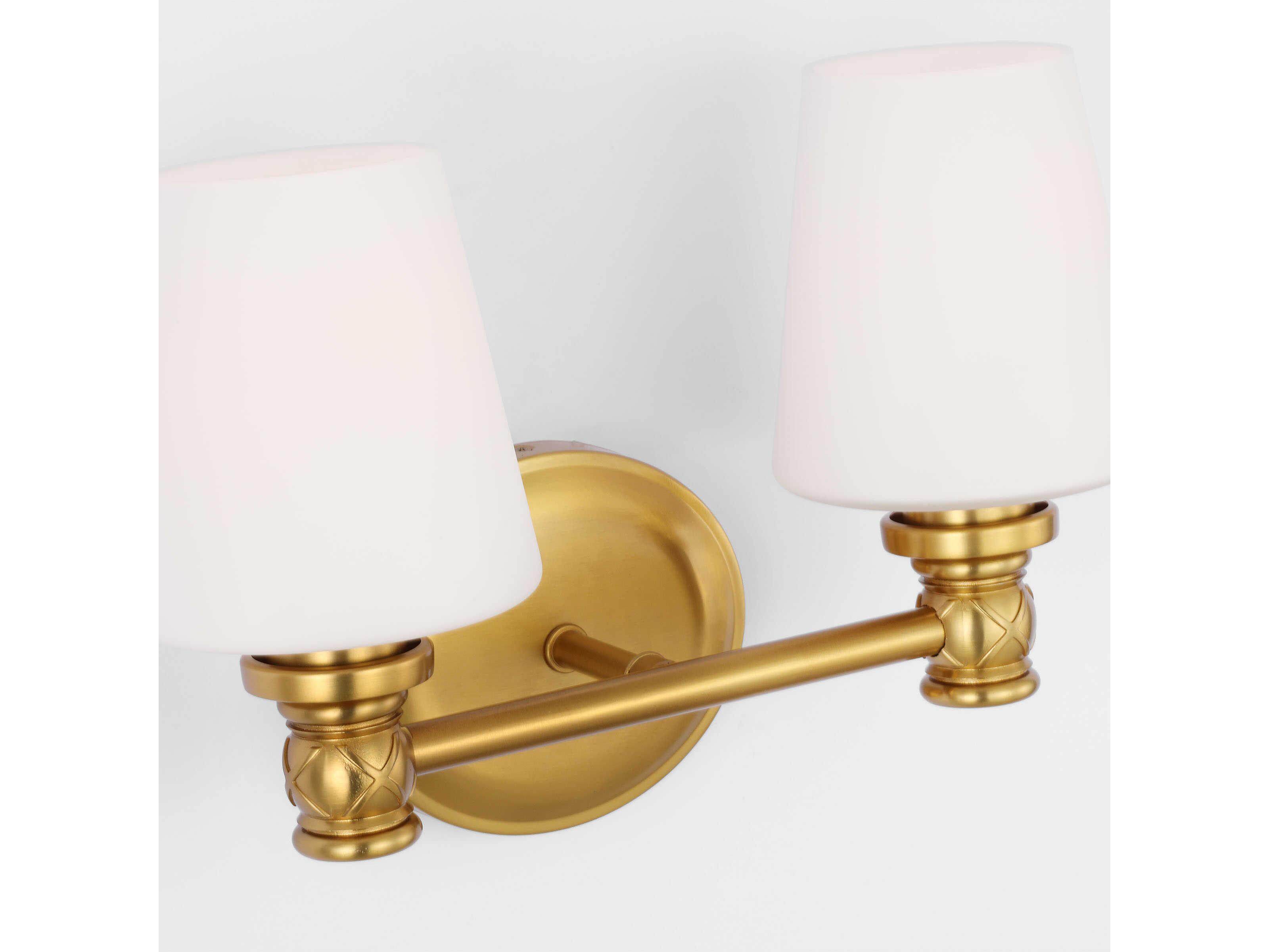Visual Comfort Studio Xavierre 2-Light Burnished Brass Vanity Light