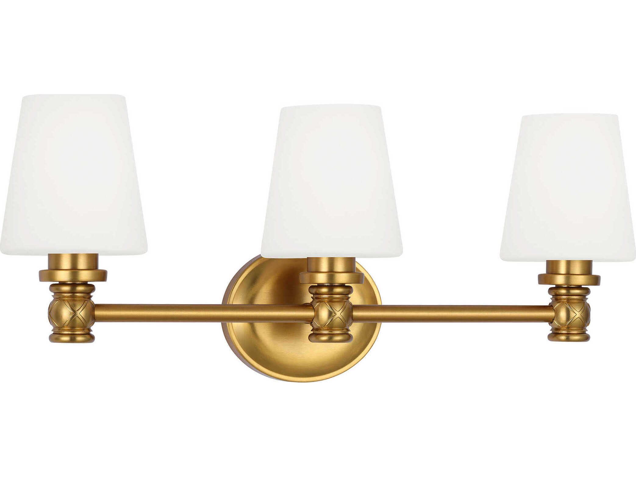 Visual Comfort Studio Xavierre 3-Light Burnished Brass Vanity Light