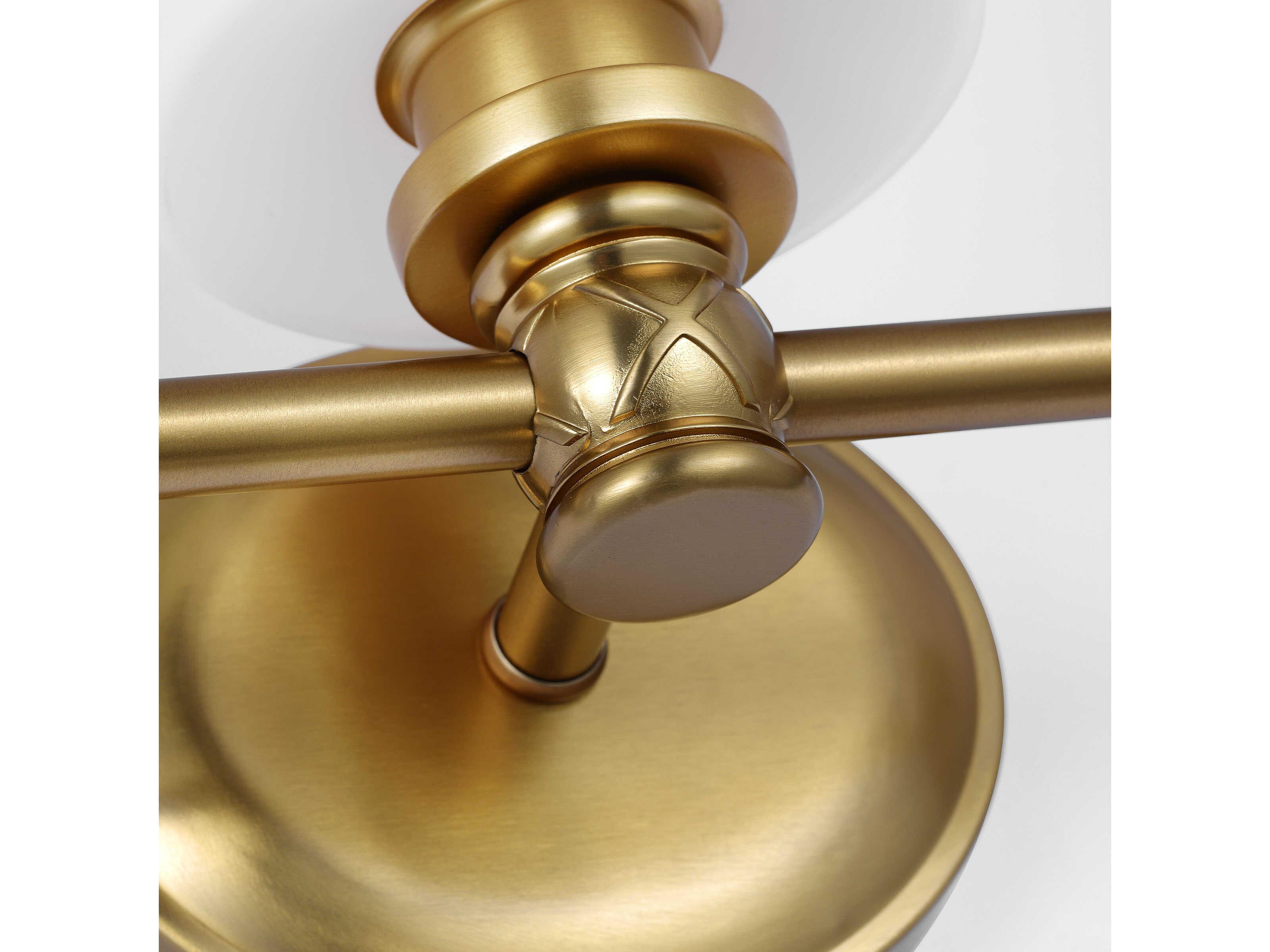 Visual Comfort Studio Xavierre 3-Light Burnished Brass Vanity Light