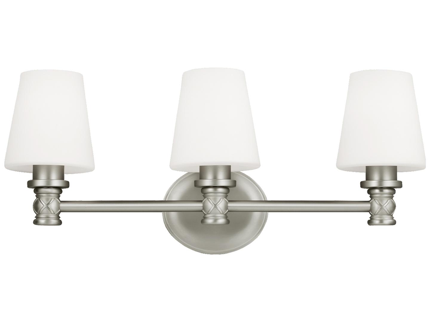 Visual Comfort Studio Xavierre 3-Light Satin Nickel Vanity Light